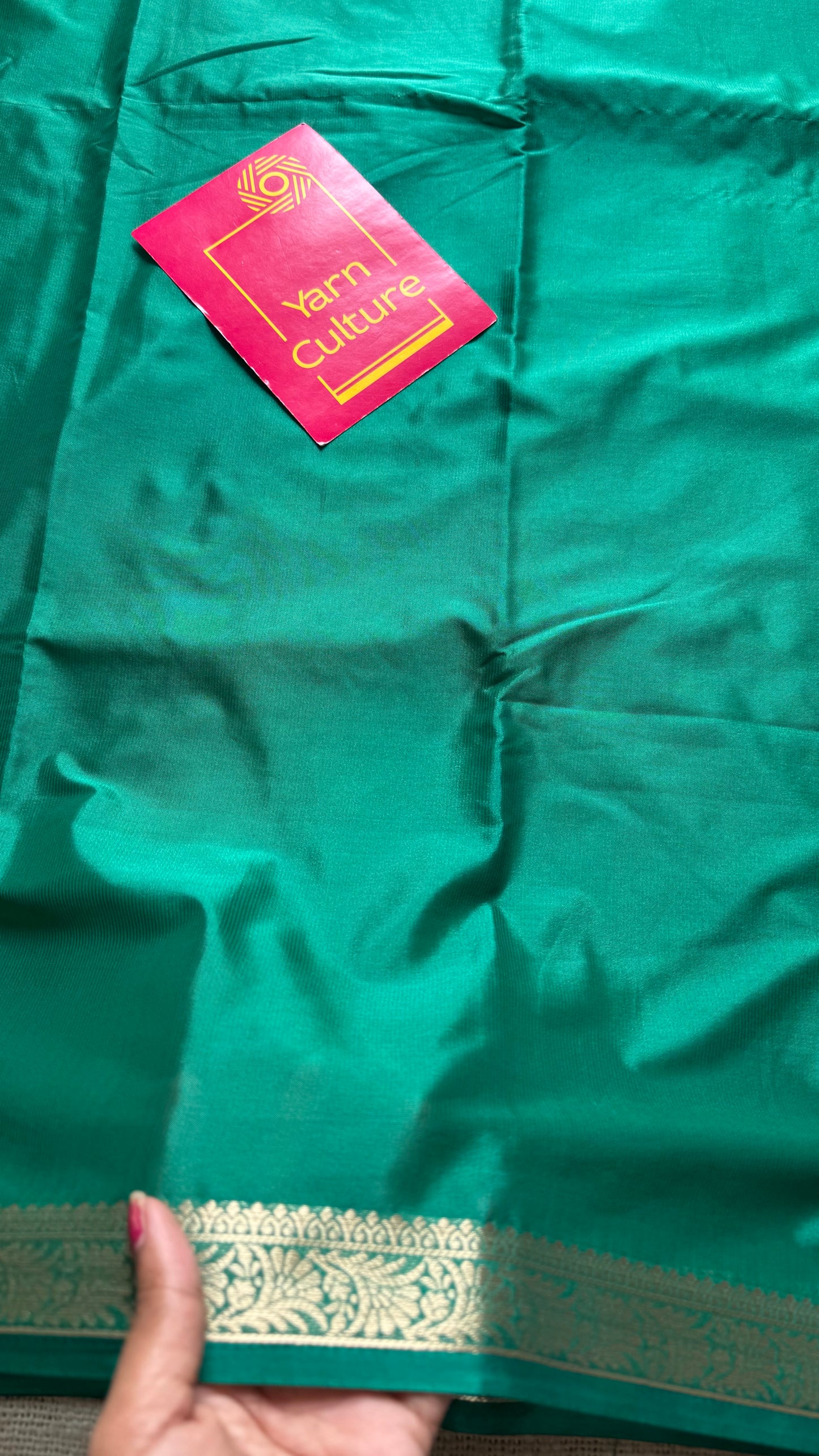 Jade green, Mysore semi-silk - YCDESE17