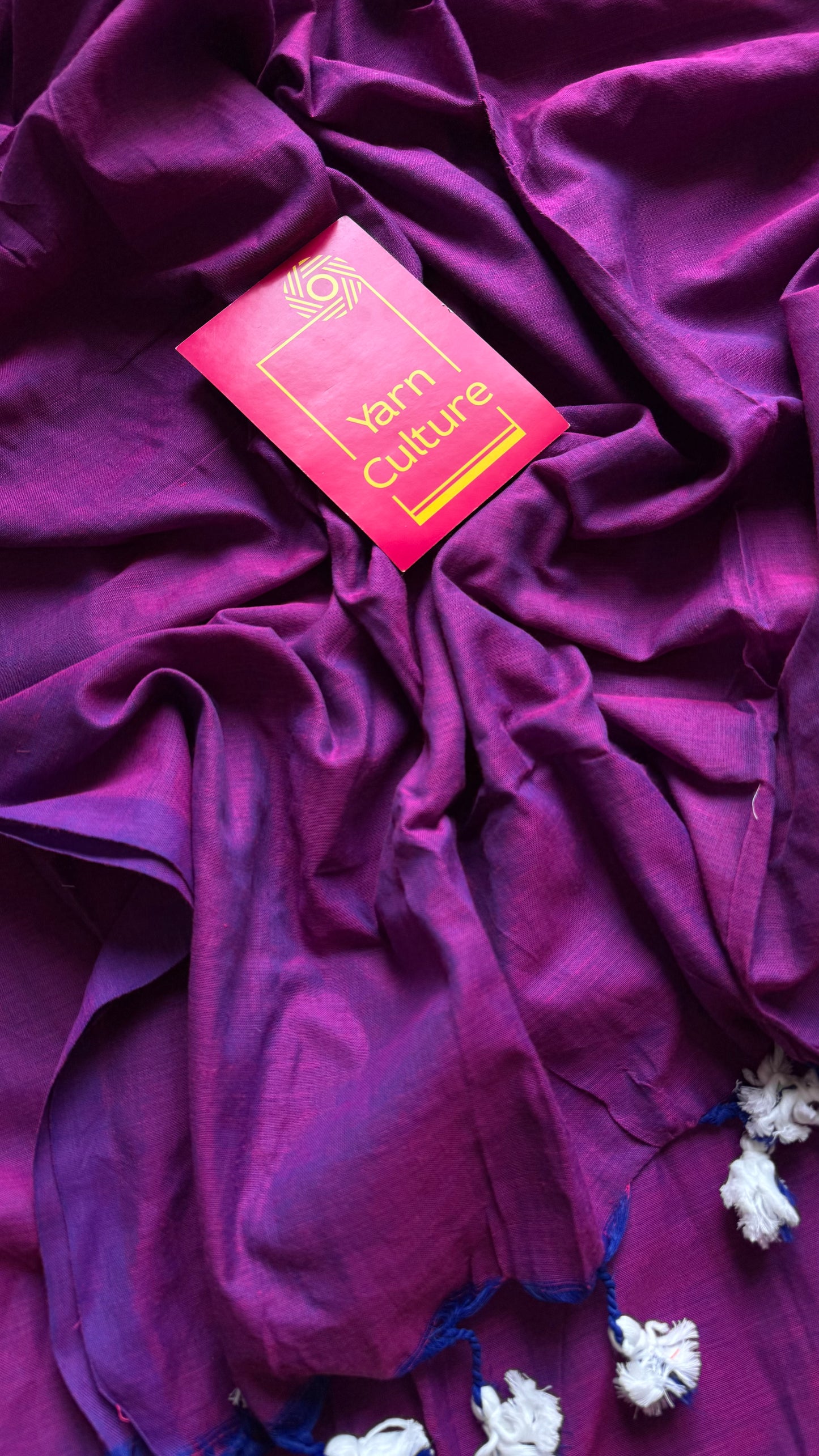 Purple pink soft cotton saree  - YCBCKCAP26