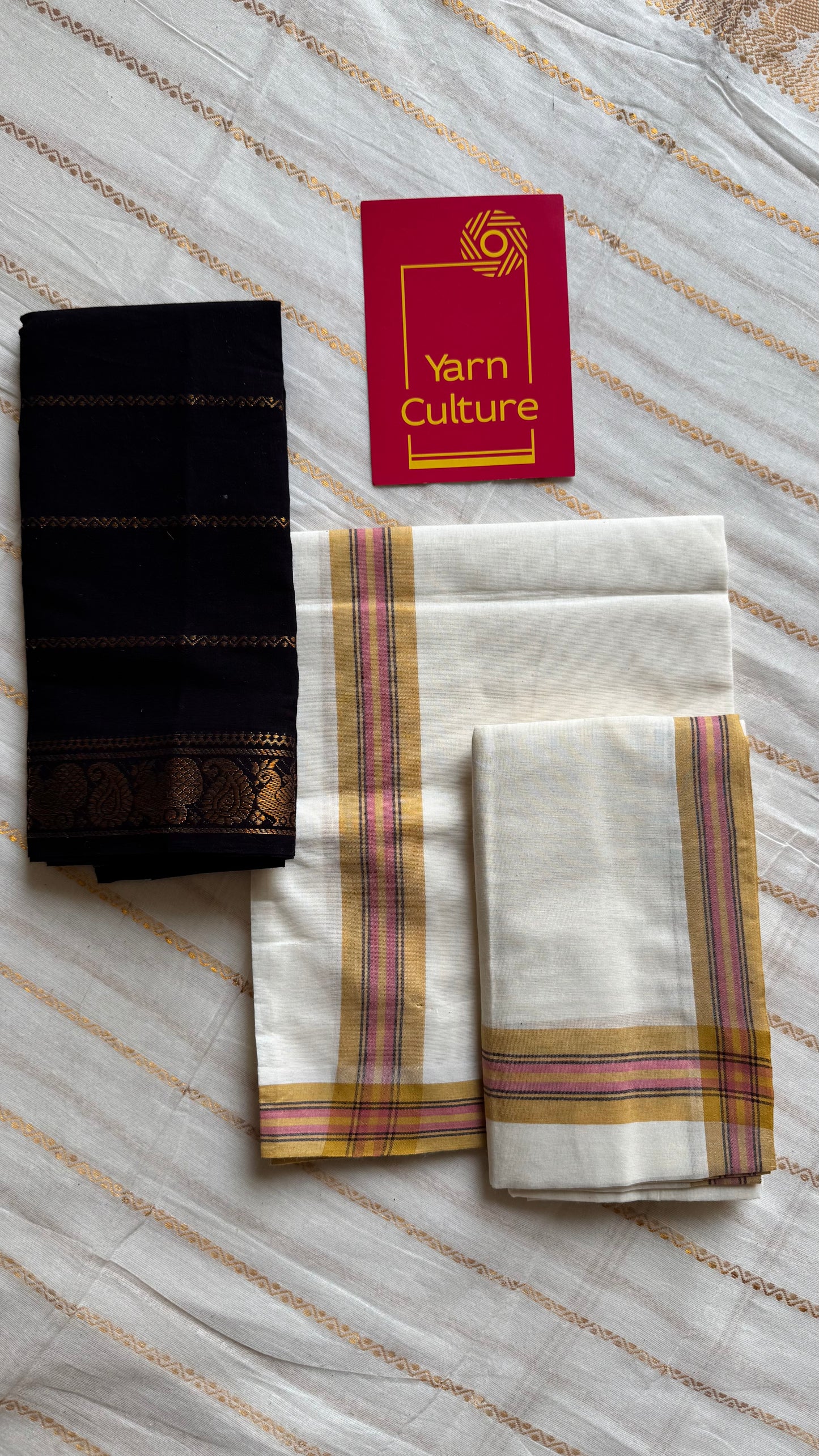 Set mund, yellow with dark brown lines - YCIEON122