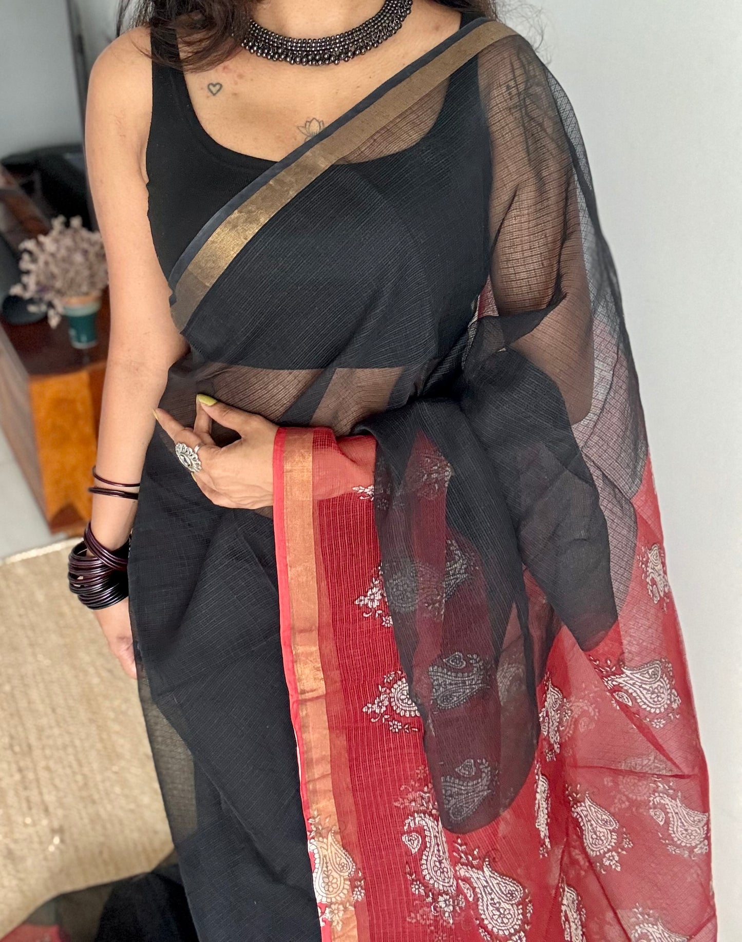 Noorja, Kota Doria with zari border - YCTOROCBP73