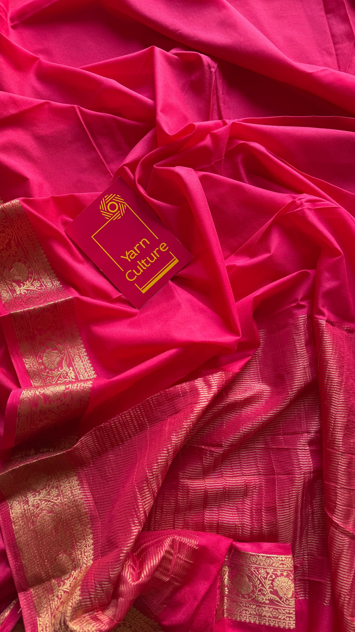 Peach pink Mysore semi crepe silk saree - YCLOKFE239