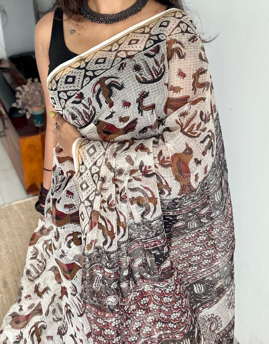 Jungle Noor, Kota Doria with zari border - YCTOROCBP71