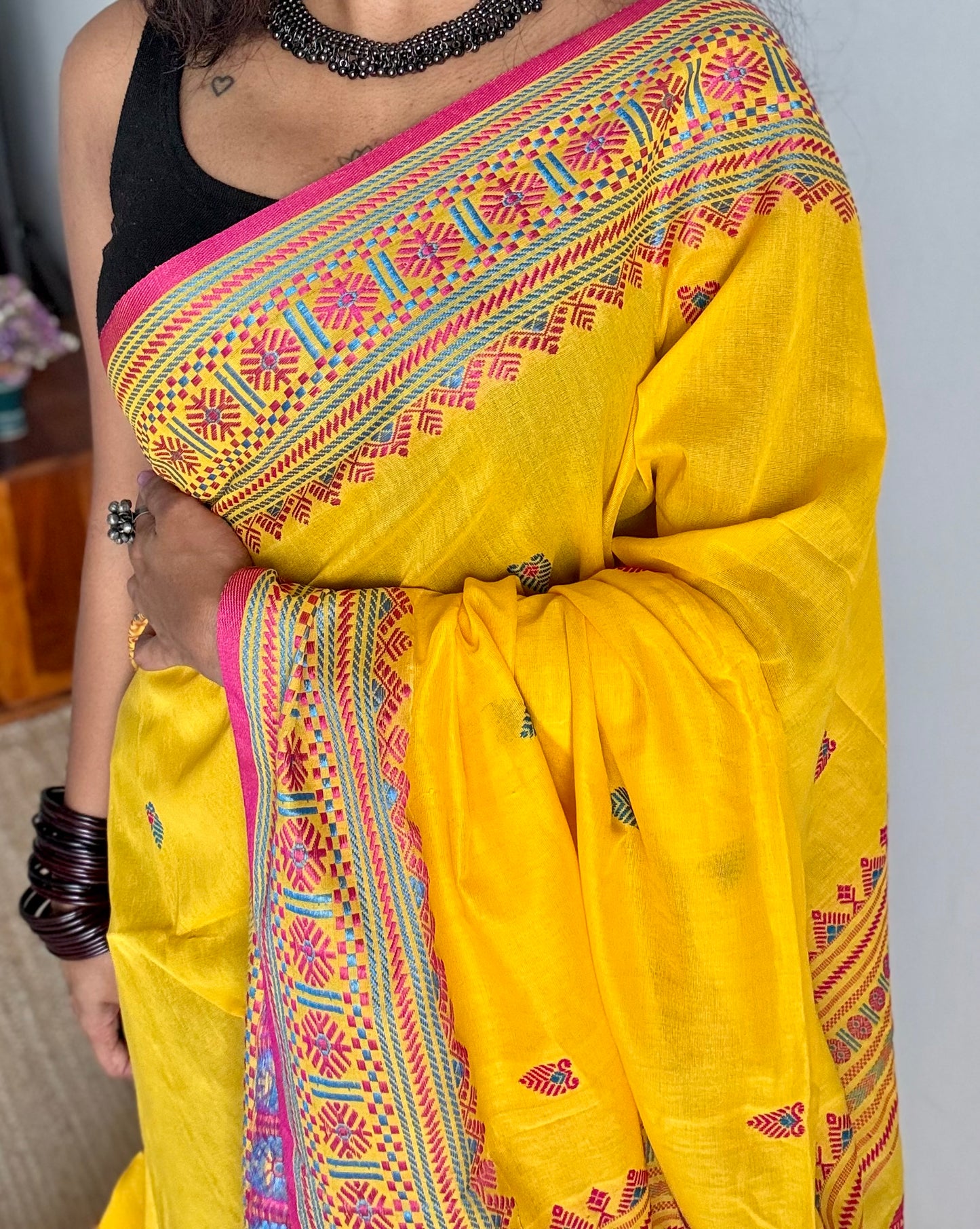 Rongmoni (ৰঙমণি)  - a gem of colors, soft cotton - YCHOTEAJA209