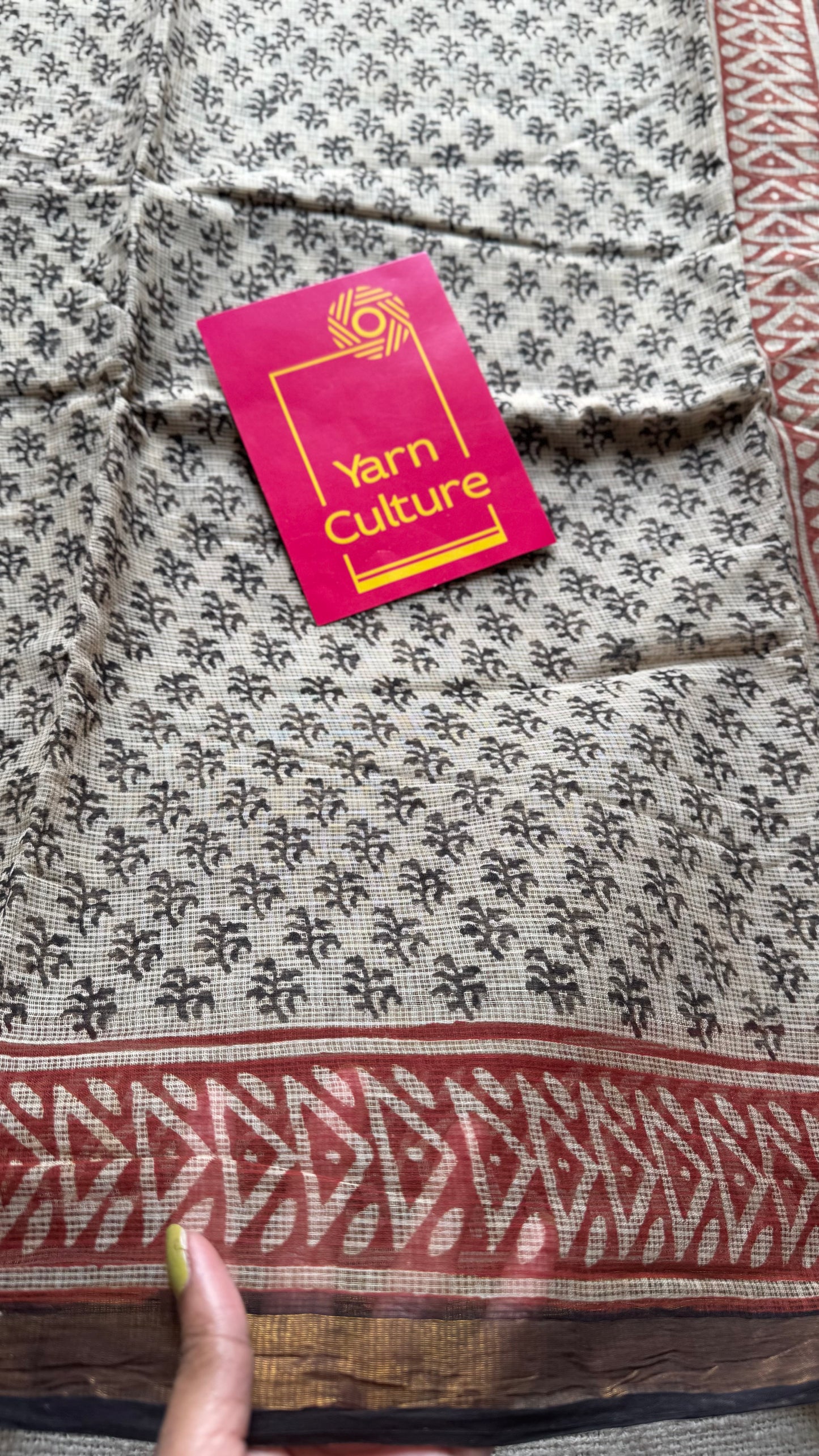 Kaavya, Kota Doria with zari border - YCTOROCBP72