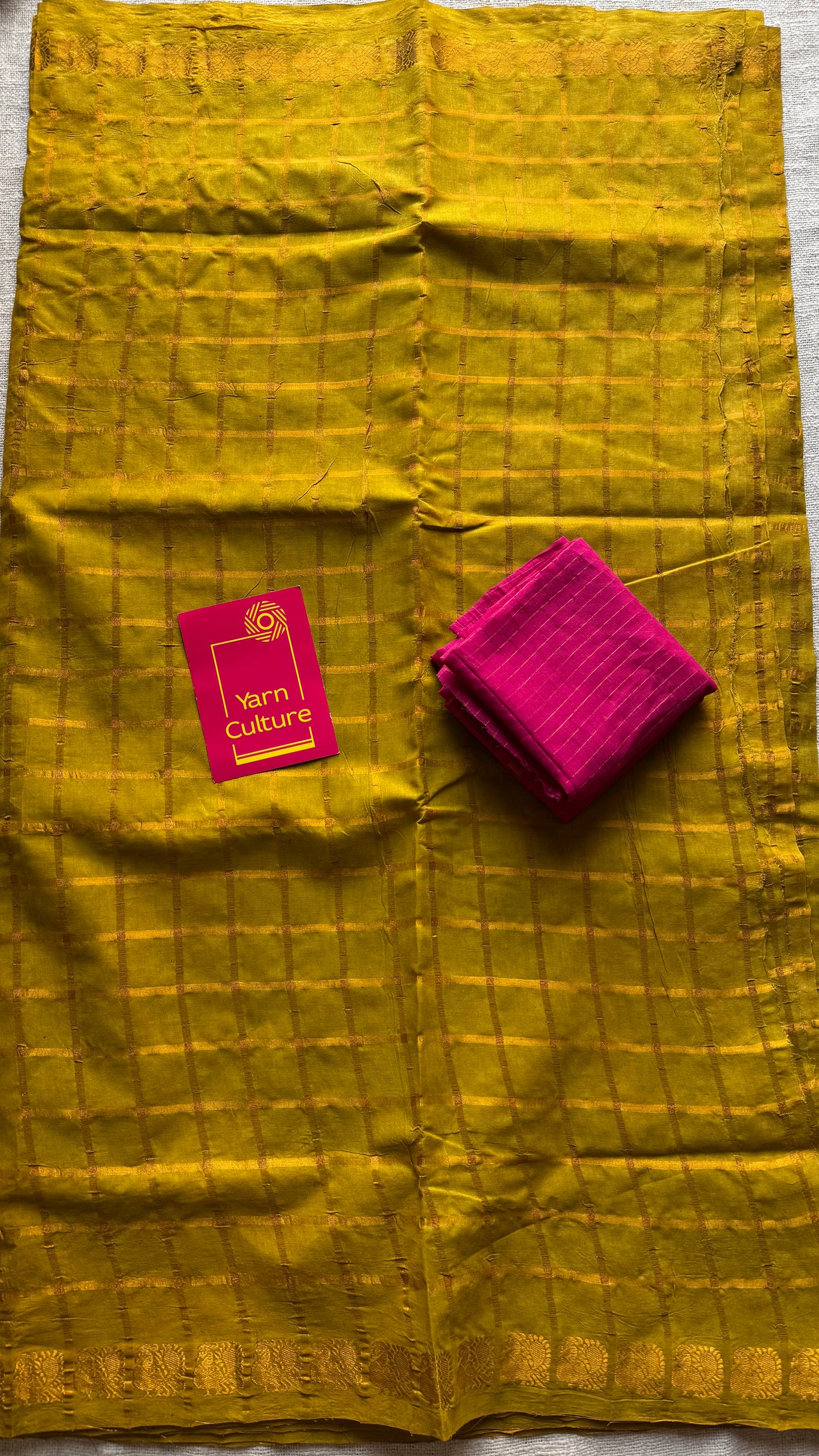 Light green pavithra kattam kattuchayam dyed madurai cotton saree - YCCOTNMSFE120