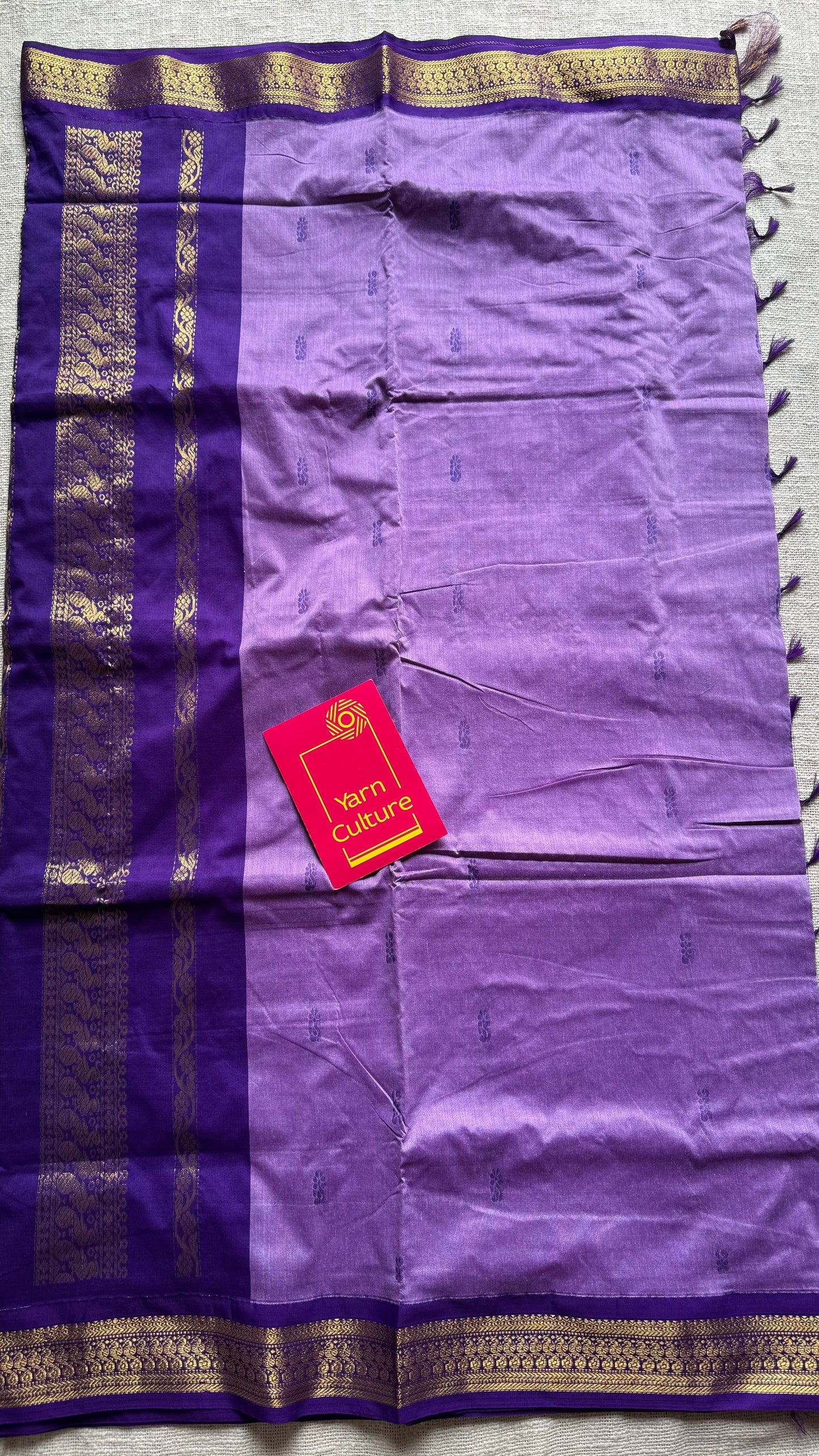 Lavender with purple - cotton silk - YCCOTNSEKCS08