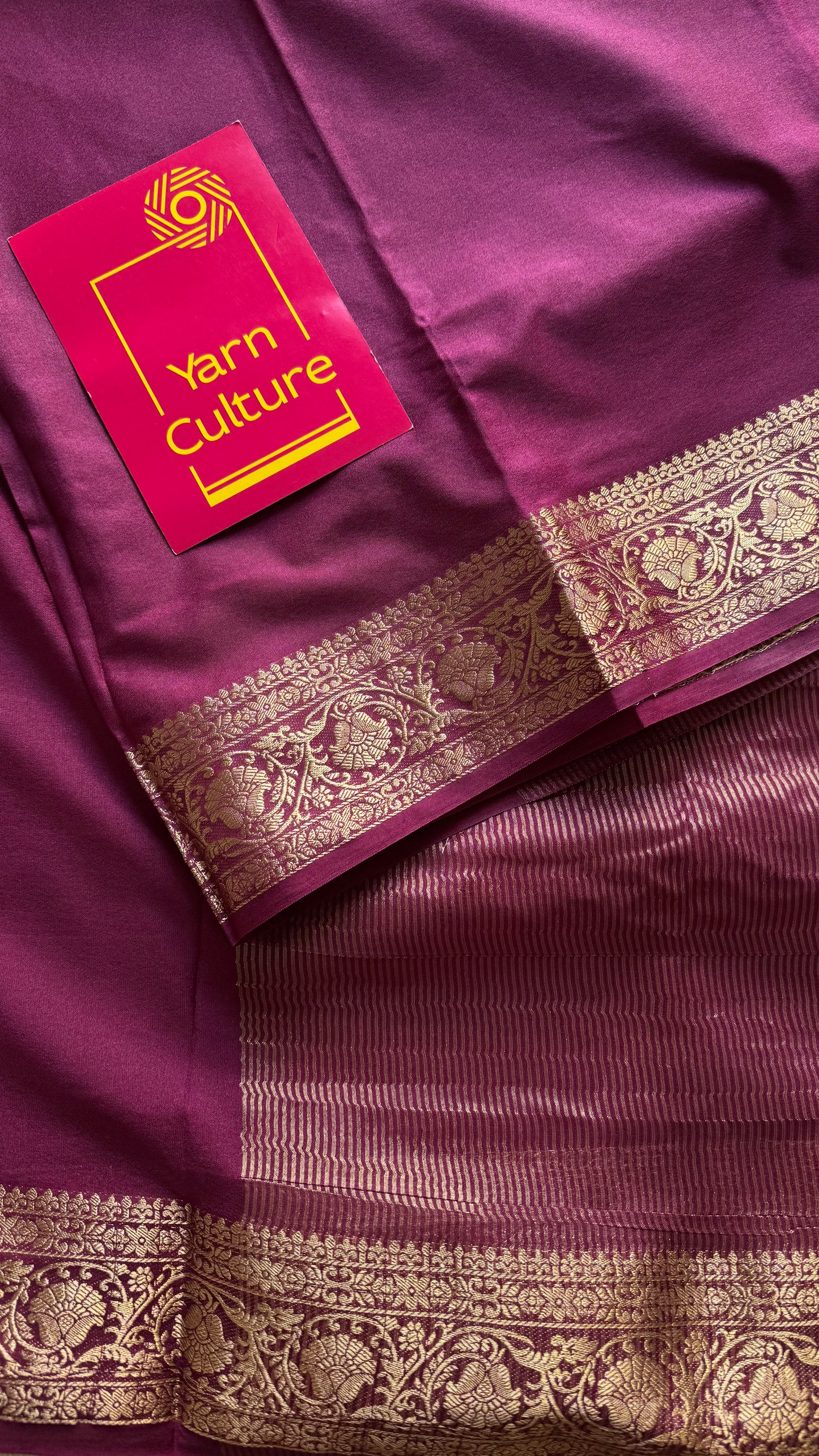 Maroon Mysore semi crepe silk saree - YCLOKFE242