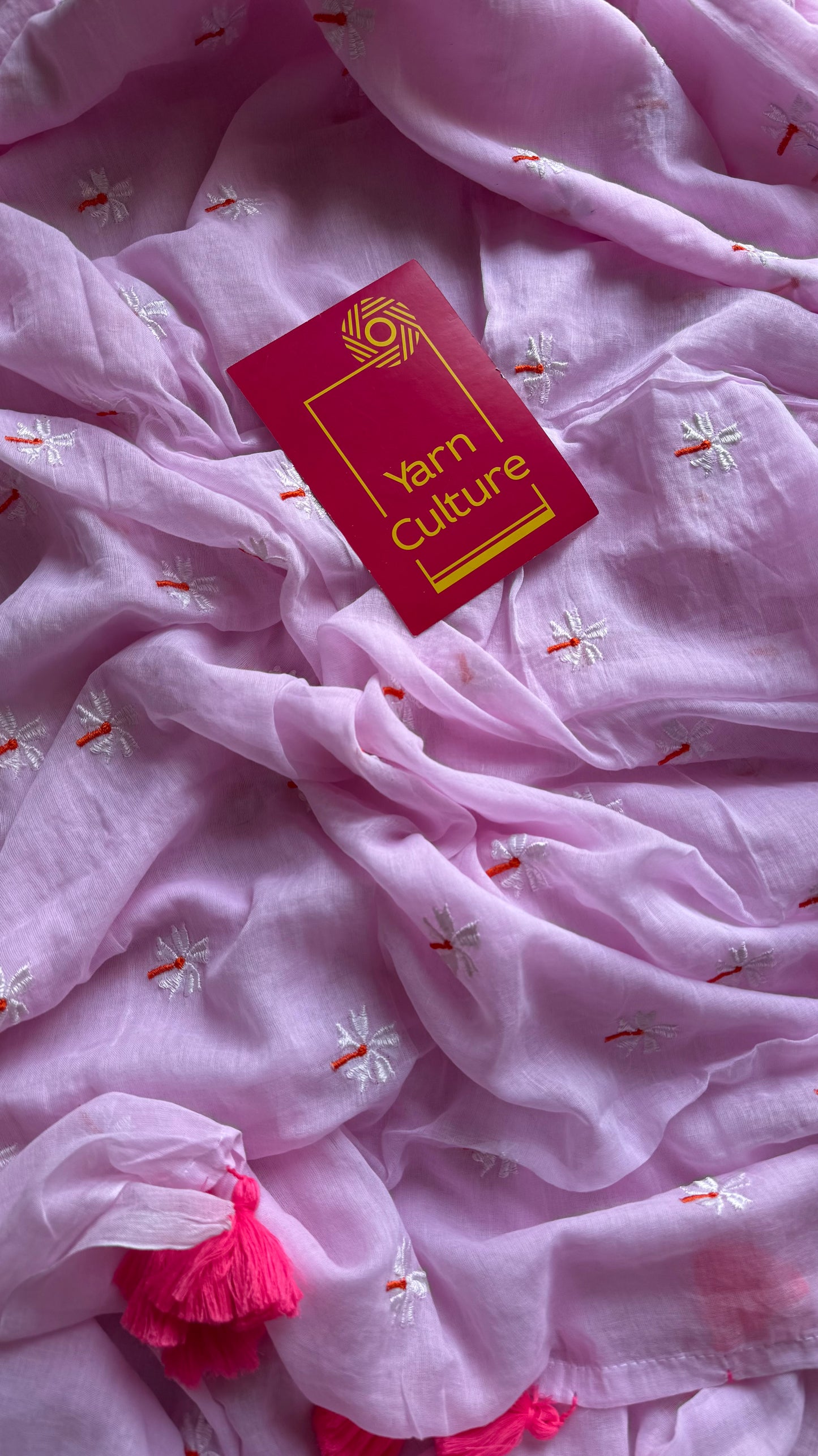 Light pink parijat mul cotton saree  - YCBCMCAP36