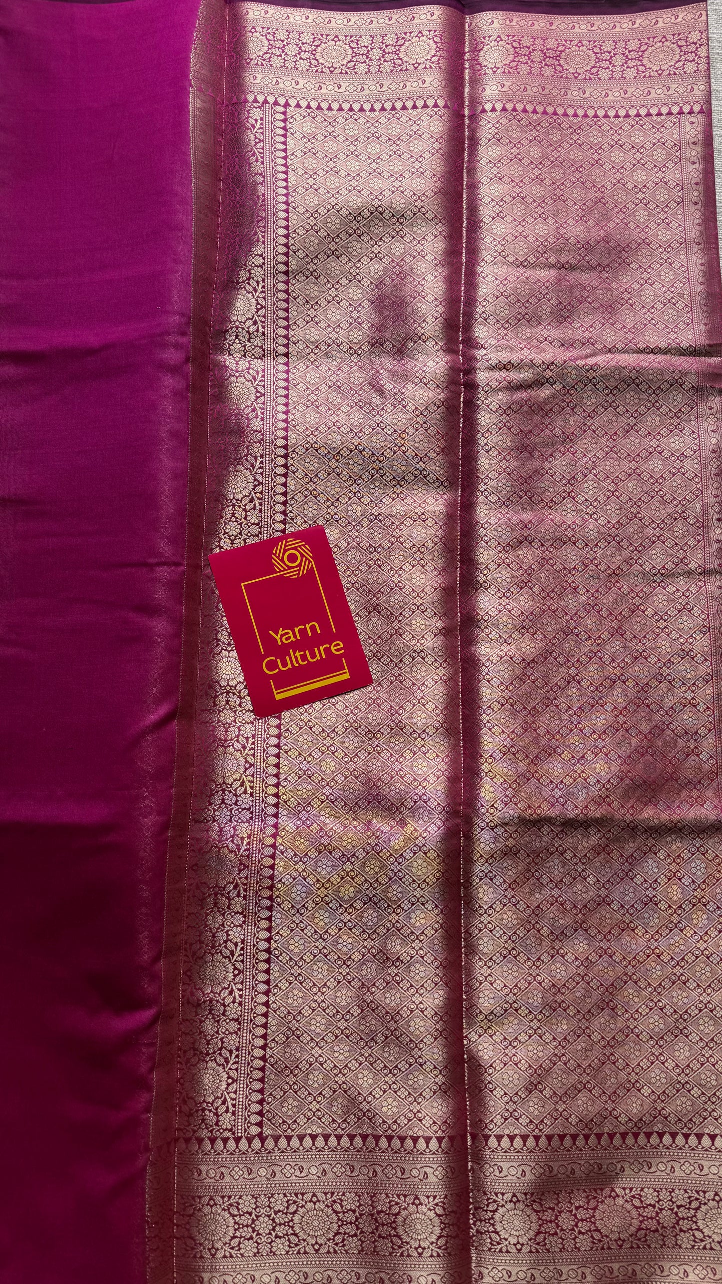 Ruby floral zari, Banarasi semi-georgette - YCDESE16