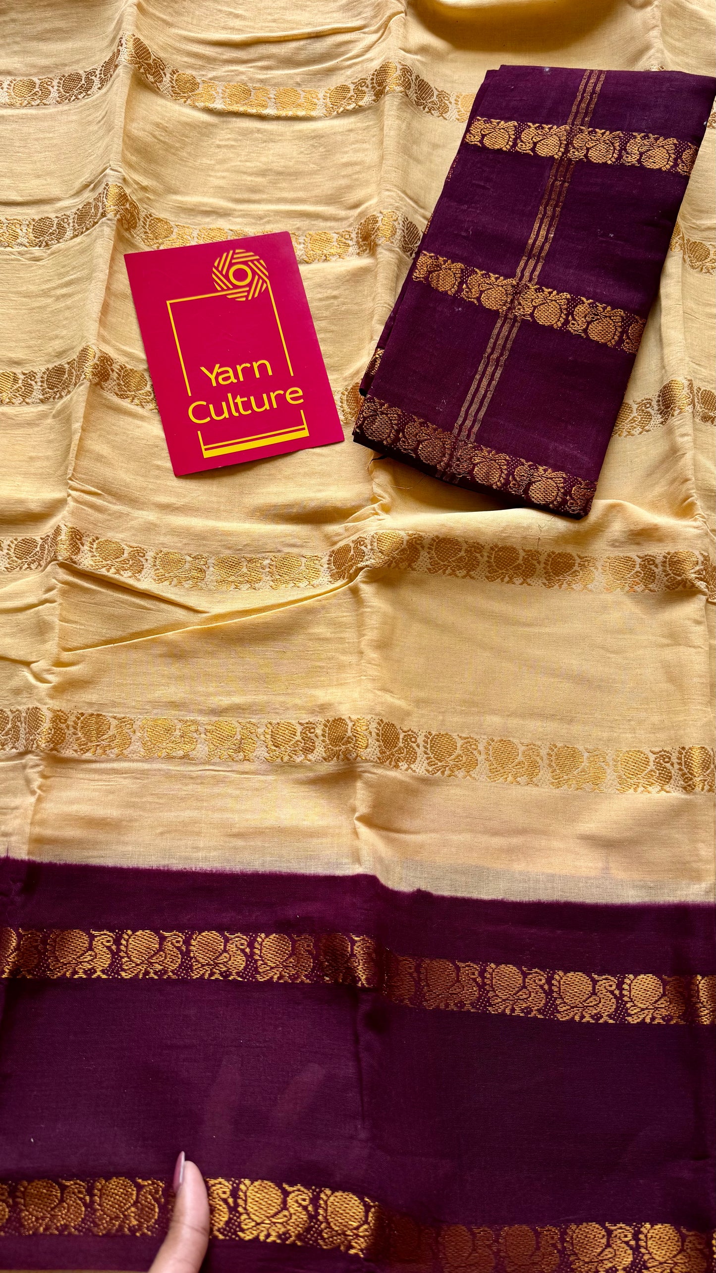 Sandal with maroon contrast, peacock zari striped sungudi, kattuchayam dyed madurai cotton - YCIEON96