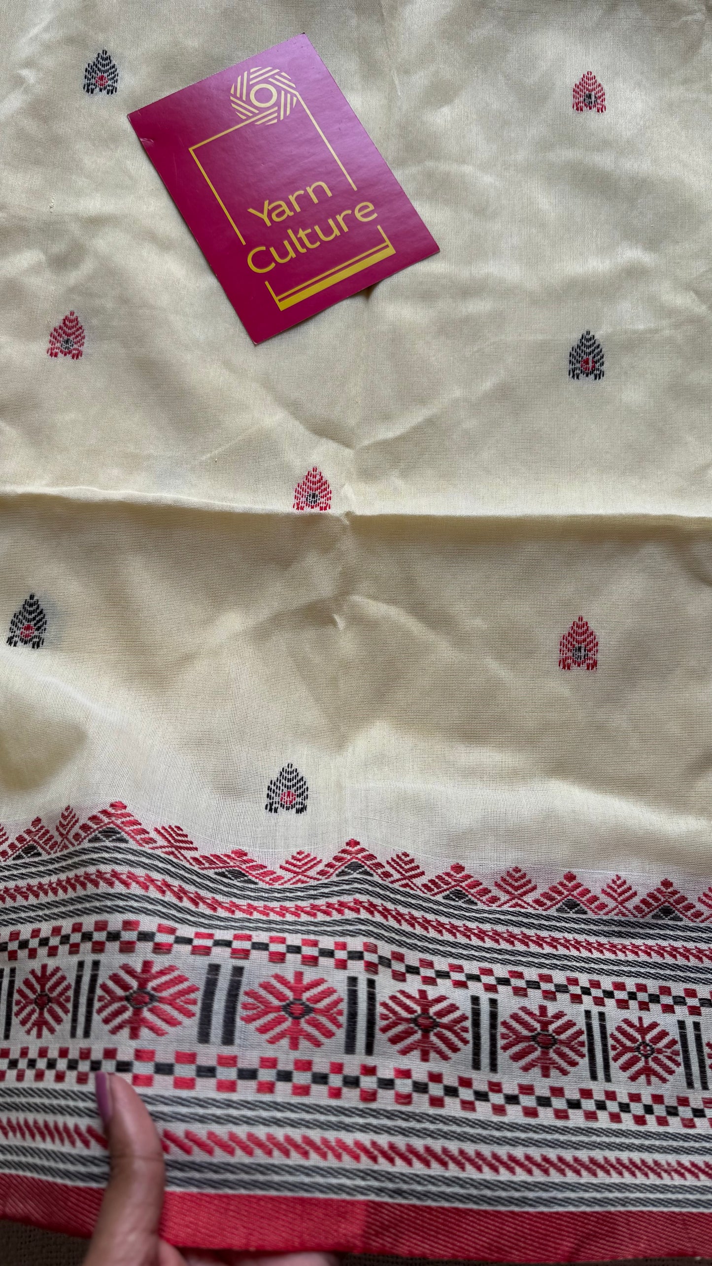 Naamghor (নামঘৰ) - Inspired by Assamese prayer space, calm and rooted, soft cotton - YCHOTEAJA210