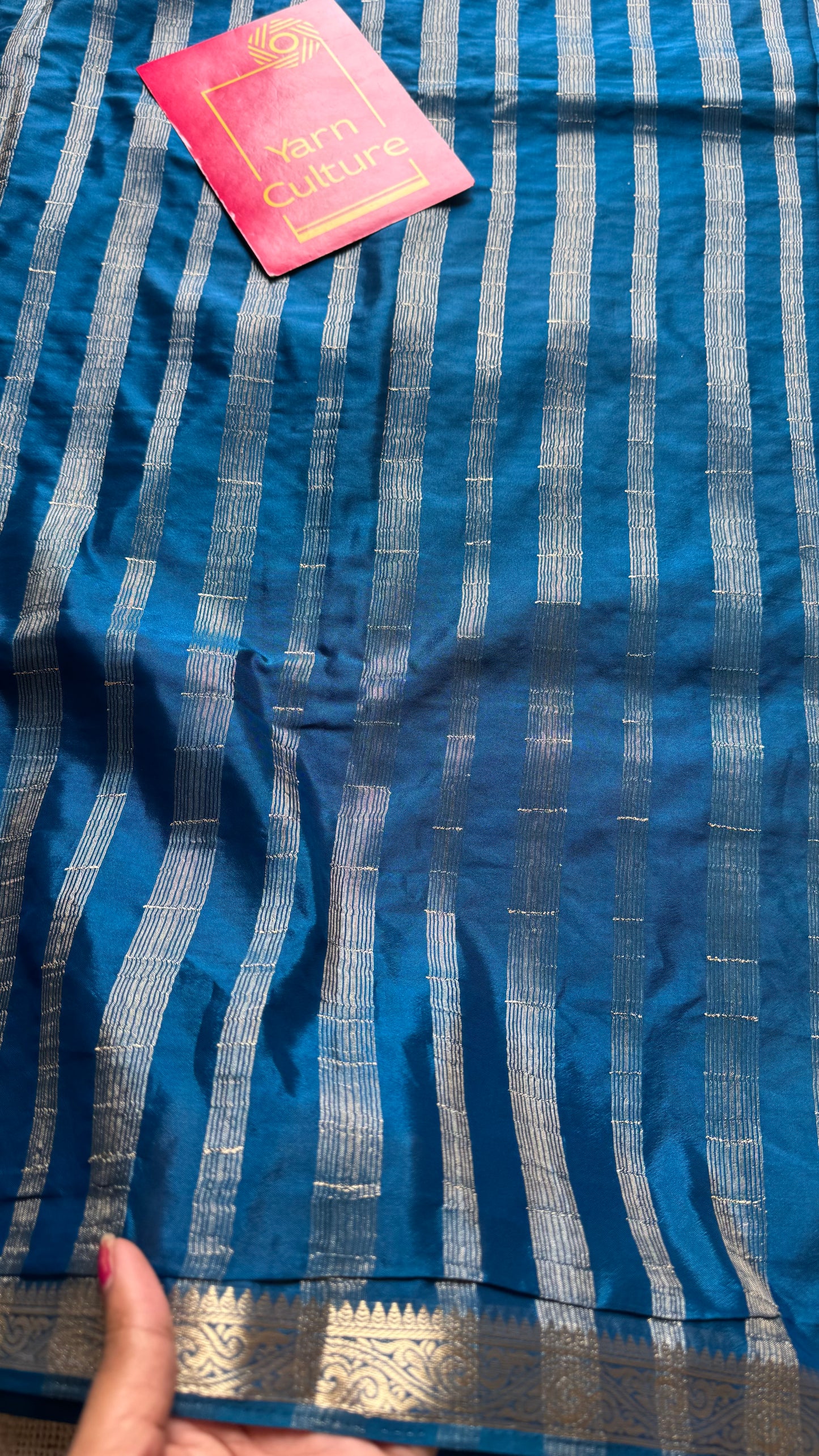 Peacock blue, Mysore semi-silk - YCDESE20