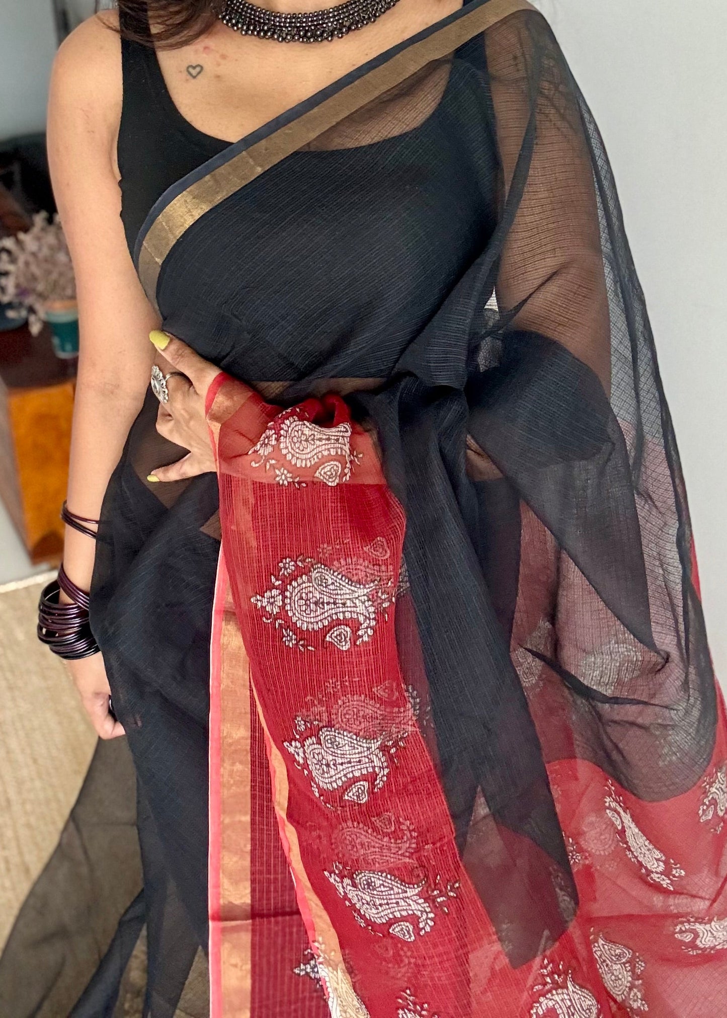 Noorja, Kota Doria with zari border - YCTOROCBP73