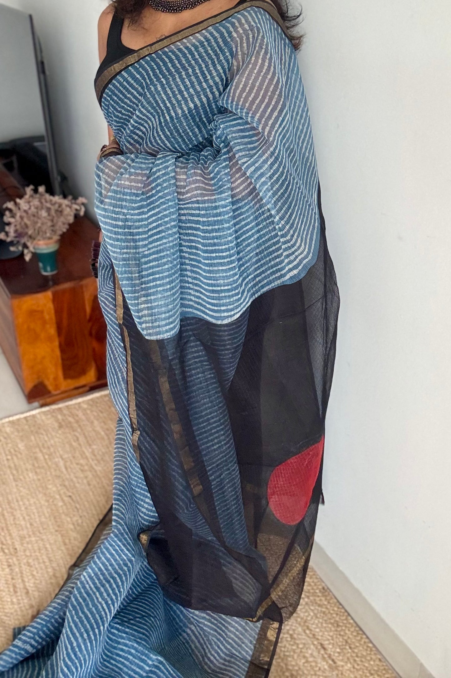 Bindu, Kota Doria with zari border - YCTORDEKD18