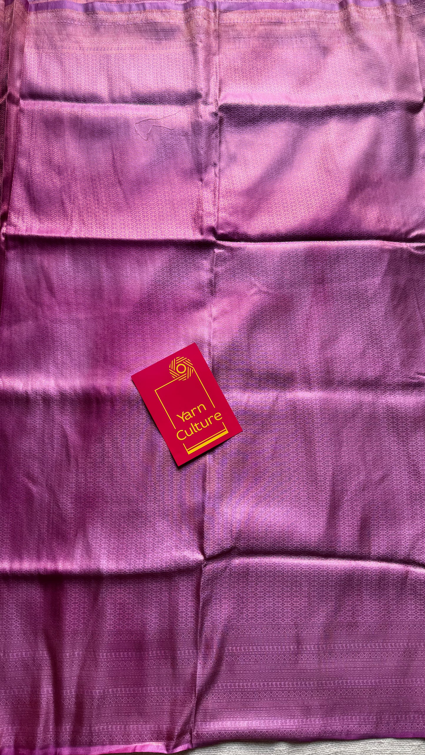 Lavender pink dual tone, antique gold zari, semi -silk - YCDOSOCSS01