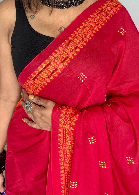 dhaniakhali saree, dhonekhali saree, bengal handloom saree, breathable summer saree, handloom saree