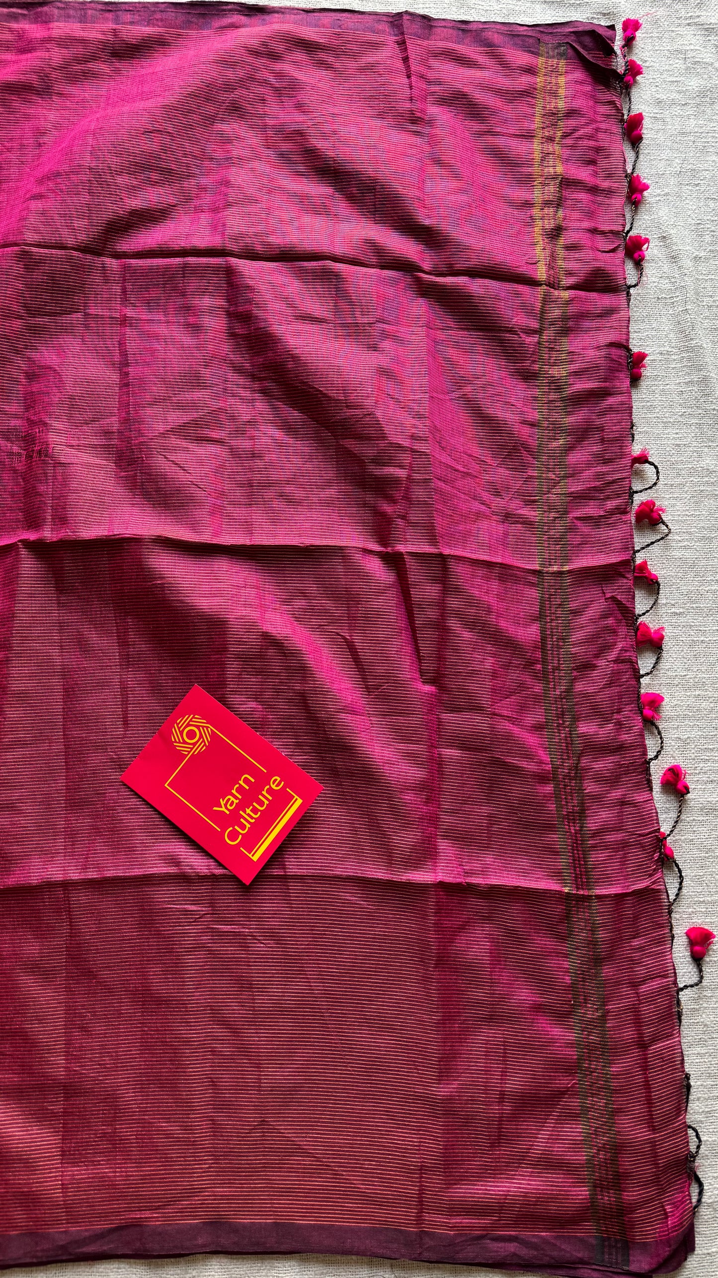 Maroon, copper zari stripes - soft cotton -YCBCKCZDE113