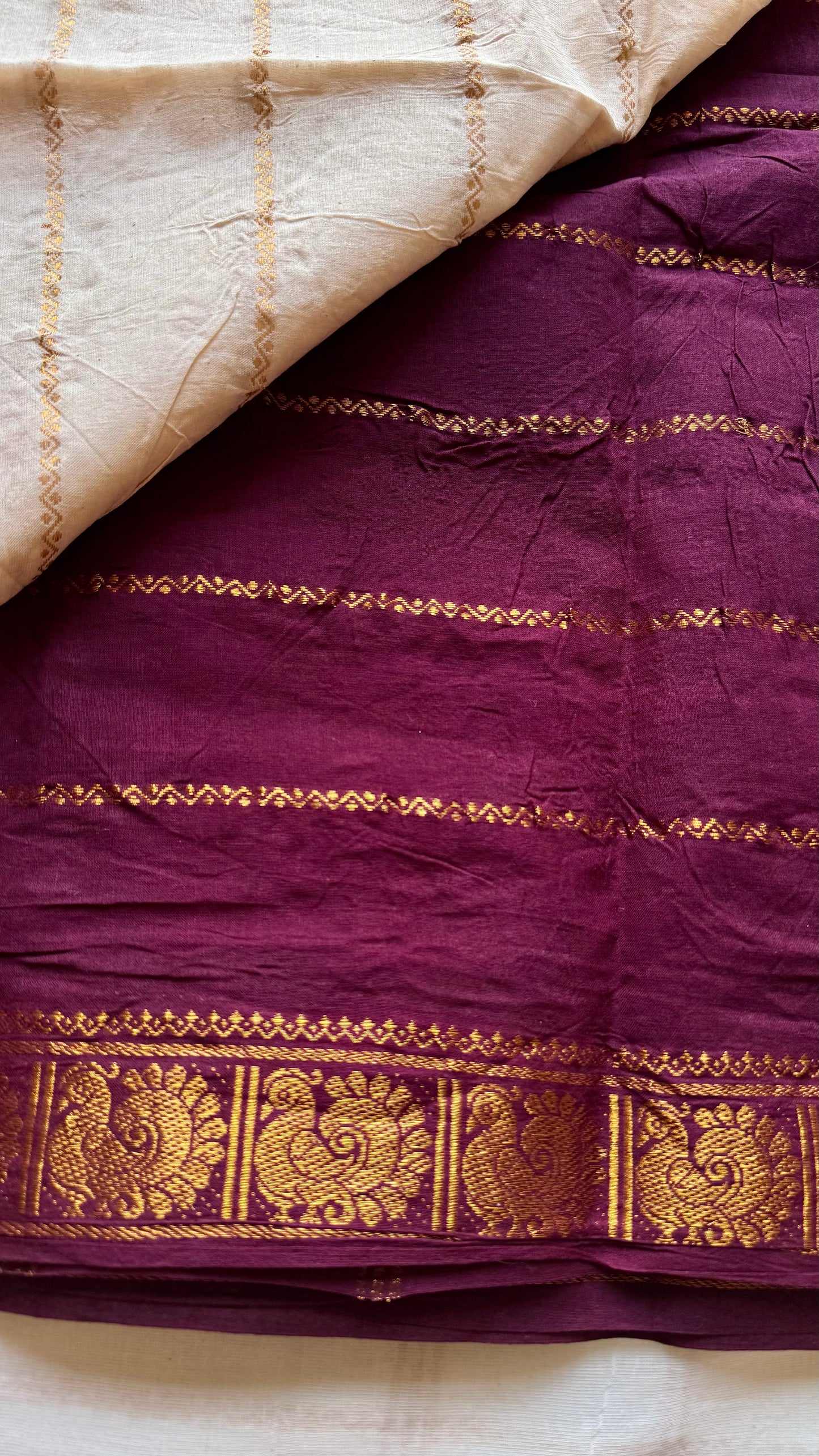 Samantha : Chandanam - Sandal with maroon contrast velthaari sungudi, kattuchayam dyed madurai cotton - YCIEON102