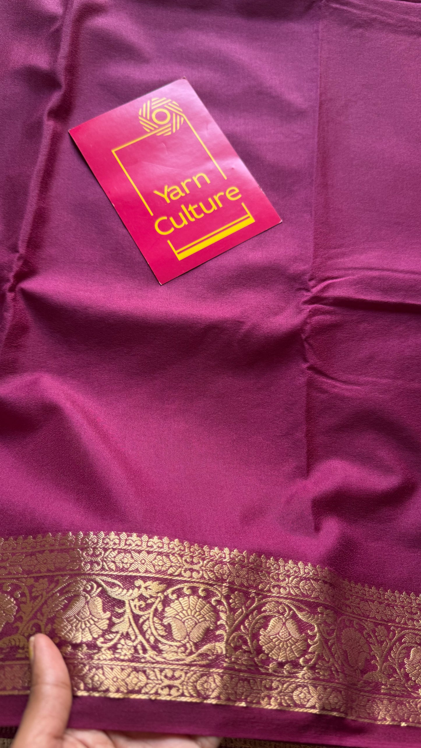 Maroon Mysore semi crepe silk saree - YCLOKFE242