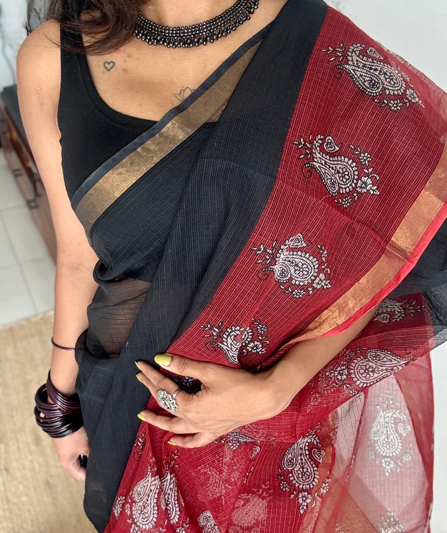 Noorja, Kota Doria with zari border - YCTOROCBP73