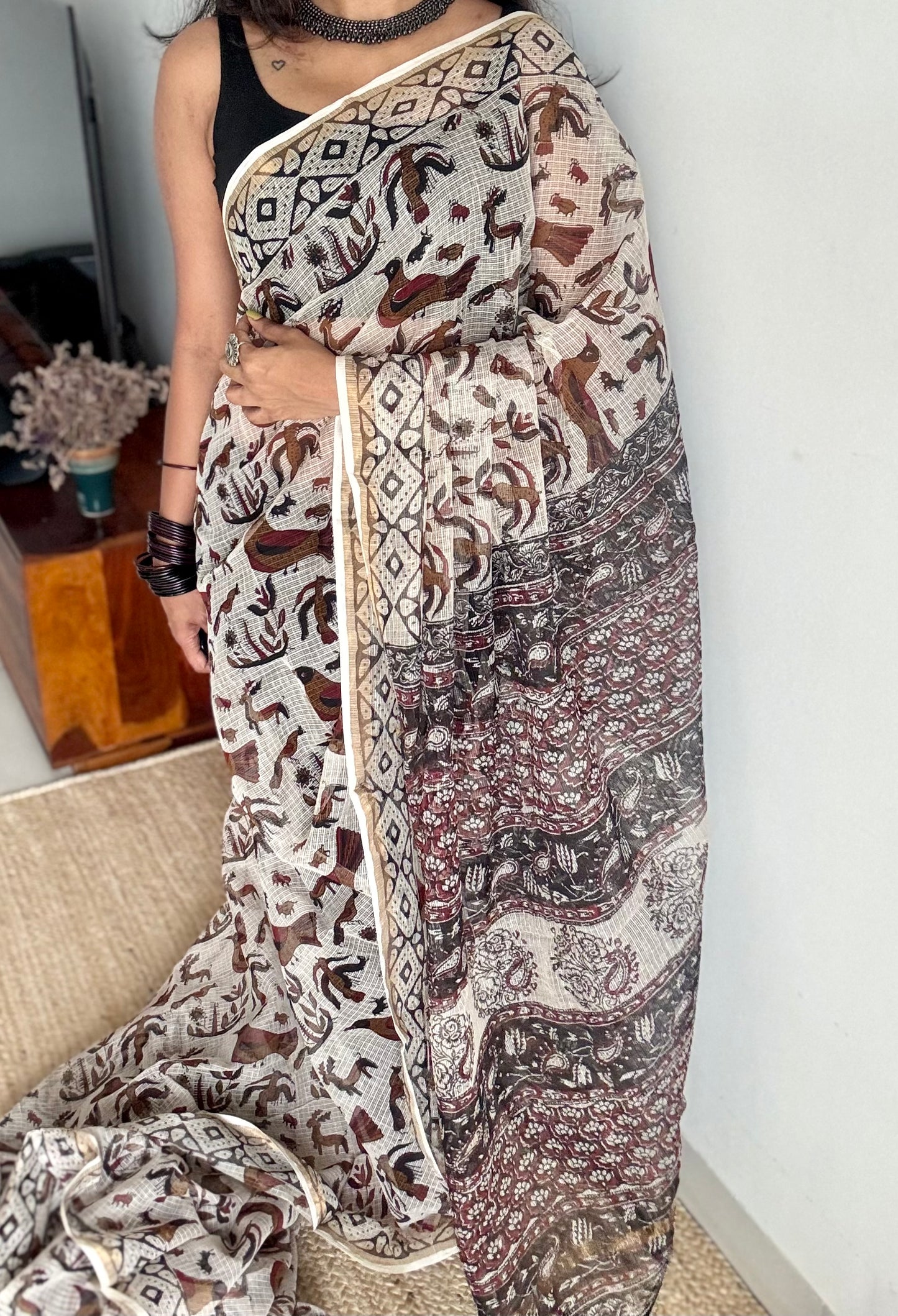 Jungle Noor, Kota Doria with zari border - YCTOROCBP71