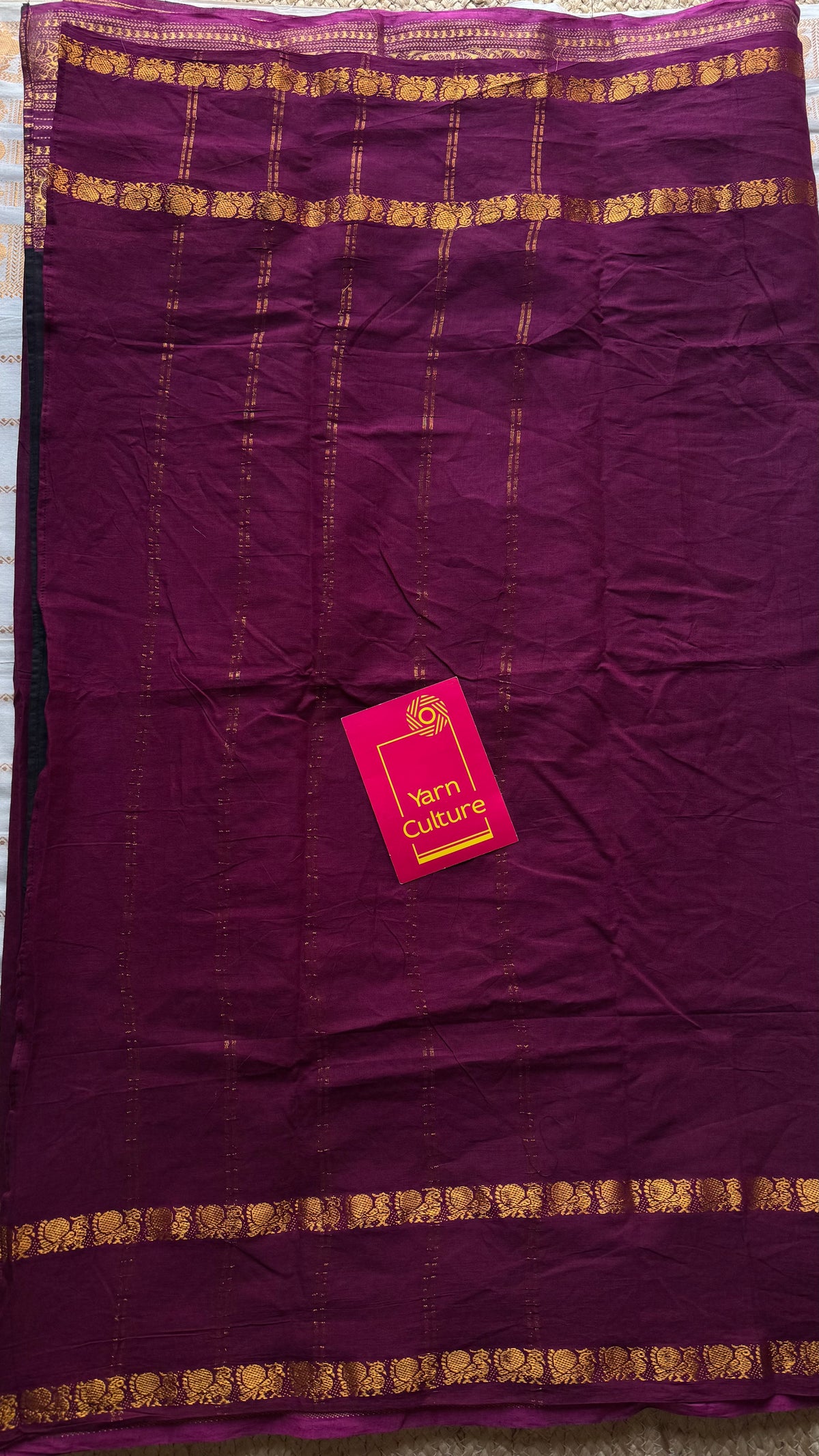 Purple pink (vadamalli) with black, sungudi and chettinad cotton half and half saree - YCCOTNIDOC129