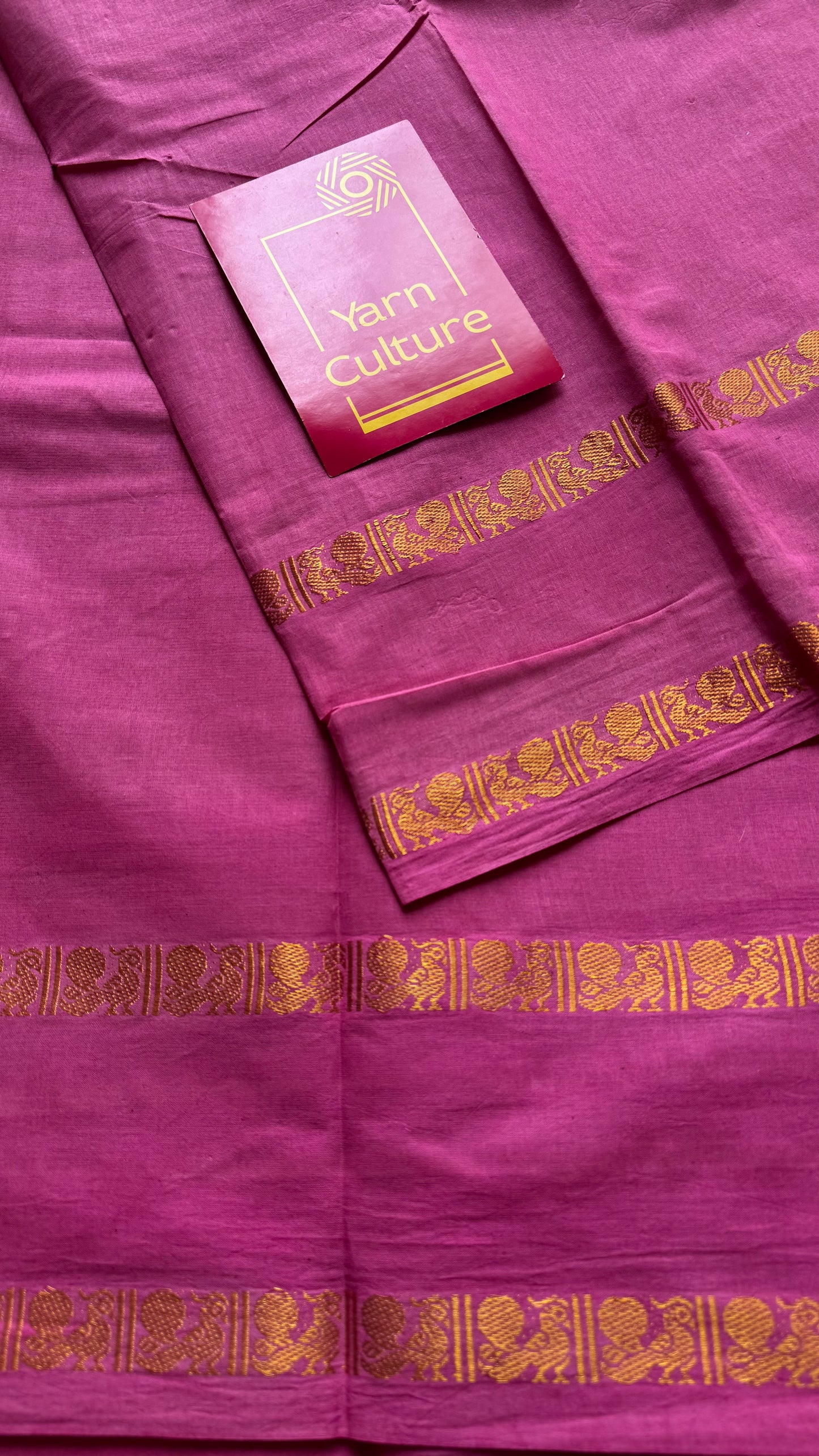 Light pink rettaipettu peacock gap border, kattuchayam dyed madurai cotton saree  - YCCOTNMSAP218