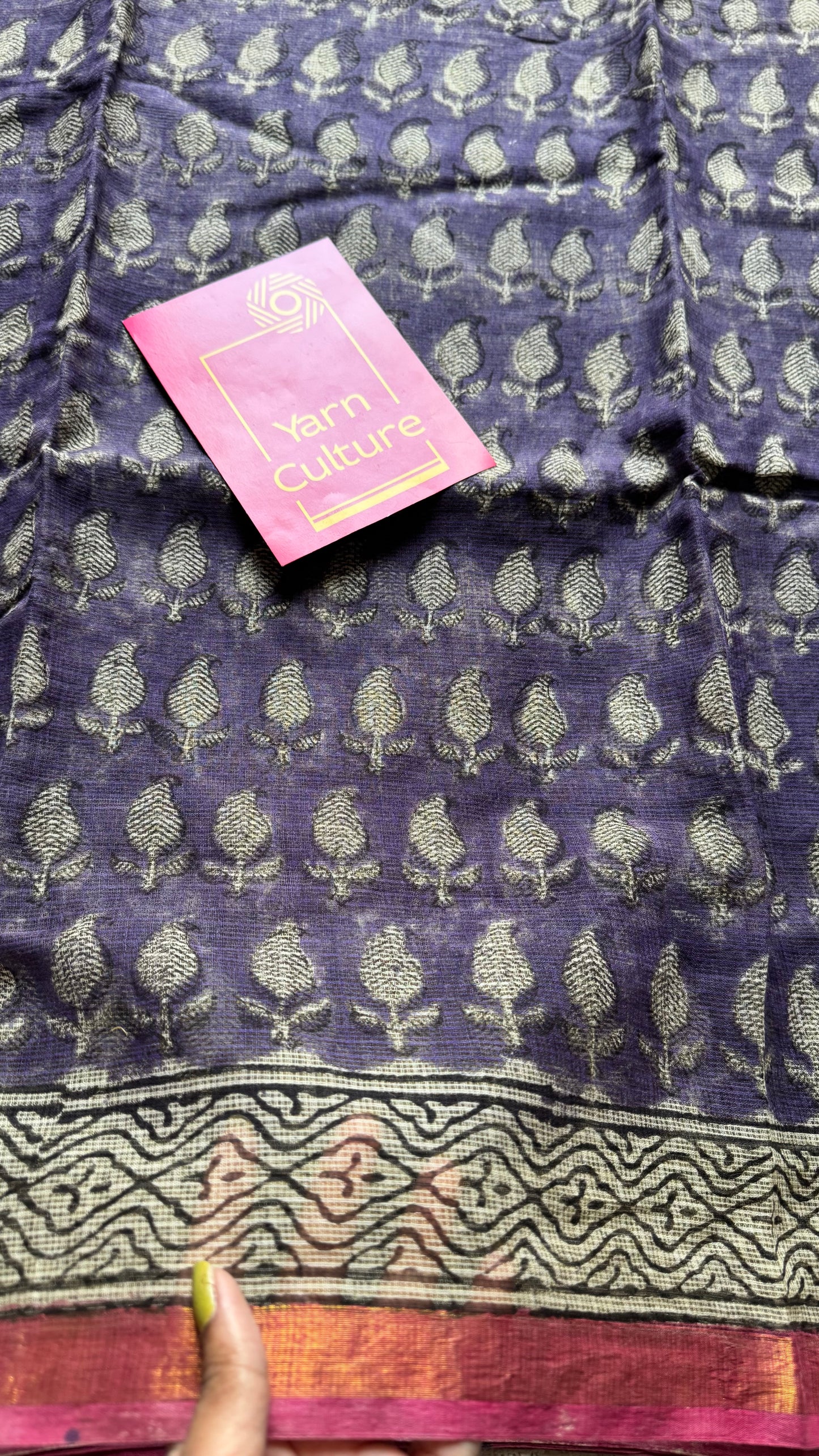 Raagmalika, Kota Doria with zari border - YCTORDEKD19