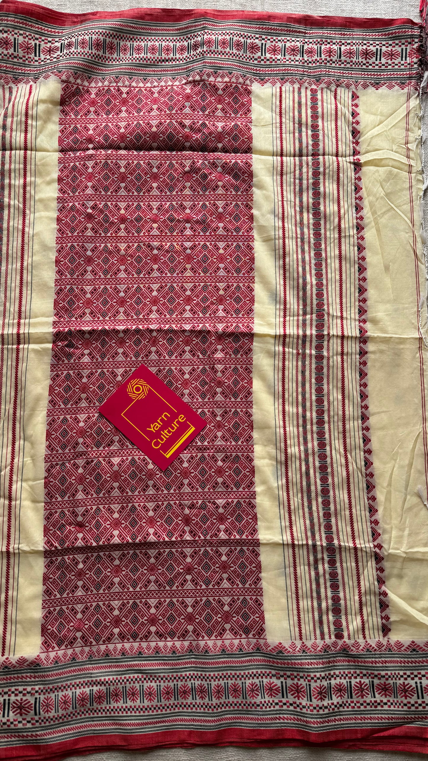 Naamghor (নামঘৰ) - Inspired by Assamese prayer space, calm and rooted, soft cotton - YCHOTEAJA210