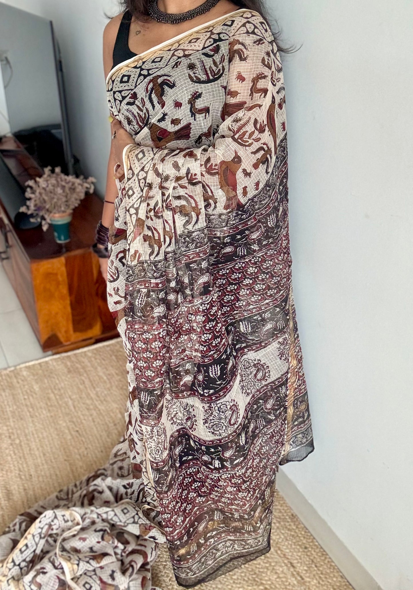 Jungle Noor, Kota Doria with zari border - YCTOROCBP71