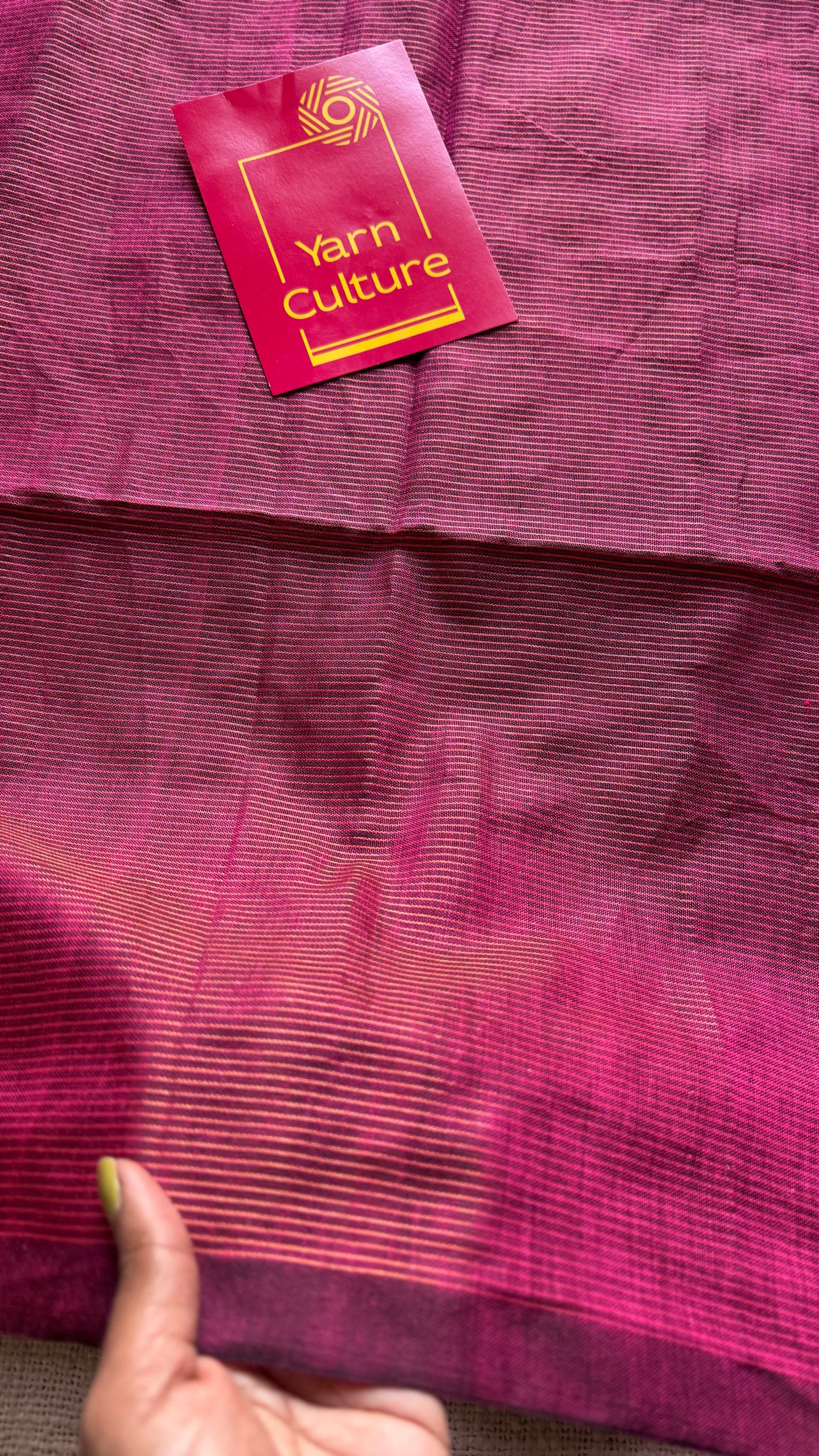Maroon, copper zari stripes - soft cotton -YCBCKCZDE113