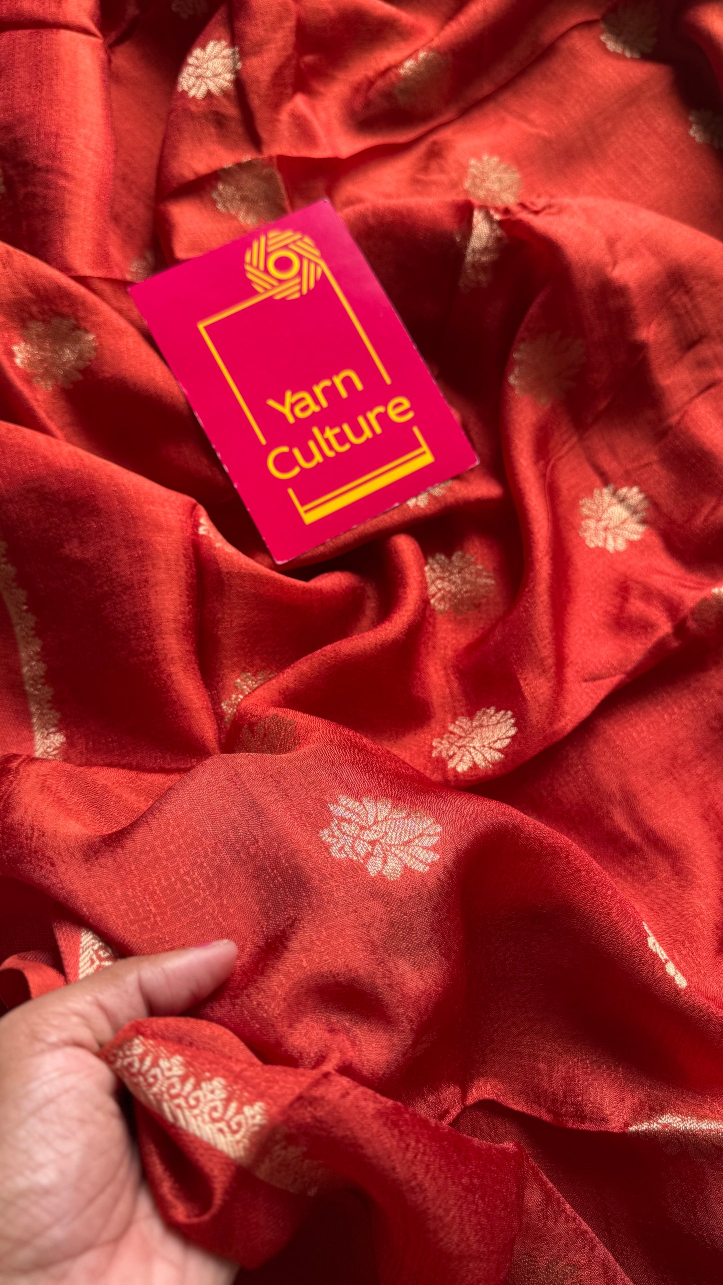 Burnt orange in khadi silk - YCDOSFE16