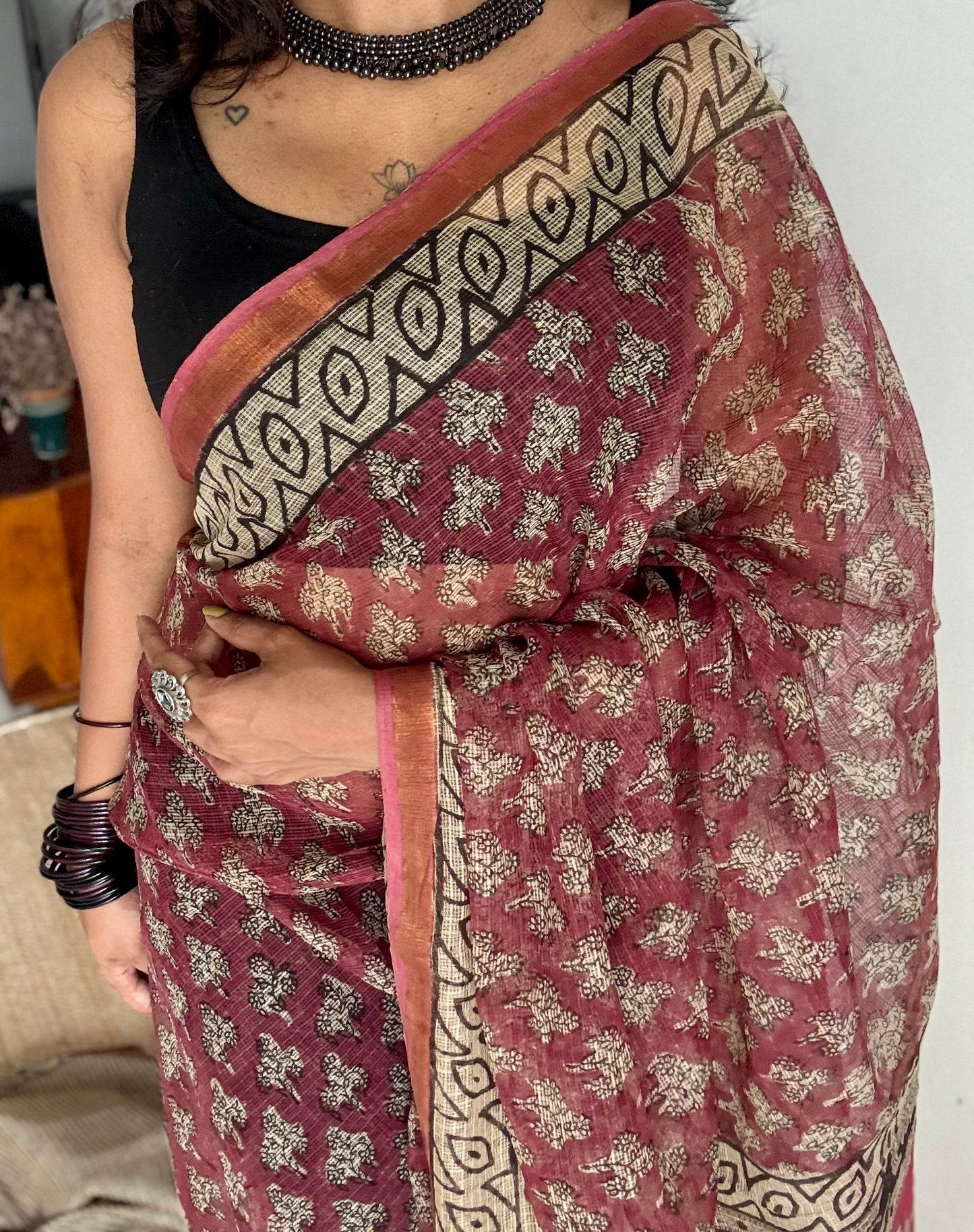 Gulrooh, Kota Doria with zari border - YCTOROCBP76