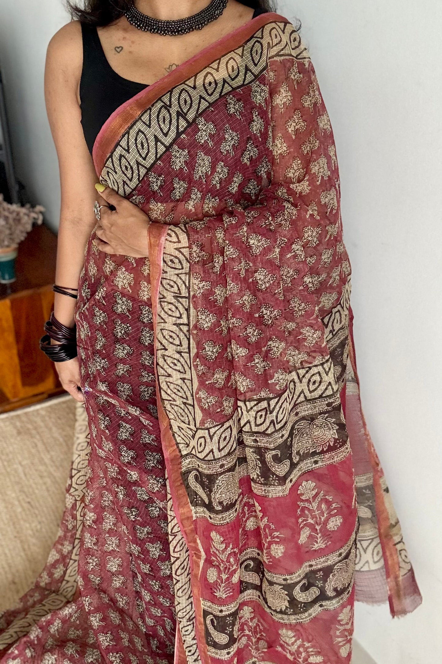 Gulrooh, Kota Doria with zari border - YCTOROCBP76