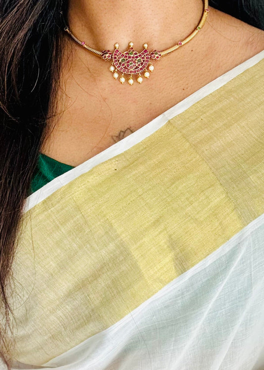 Kemp attigai with earrings - YCGPNP748