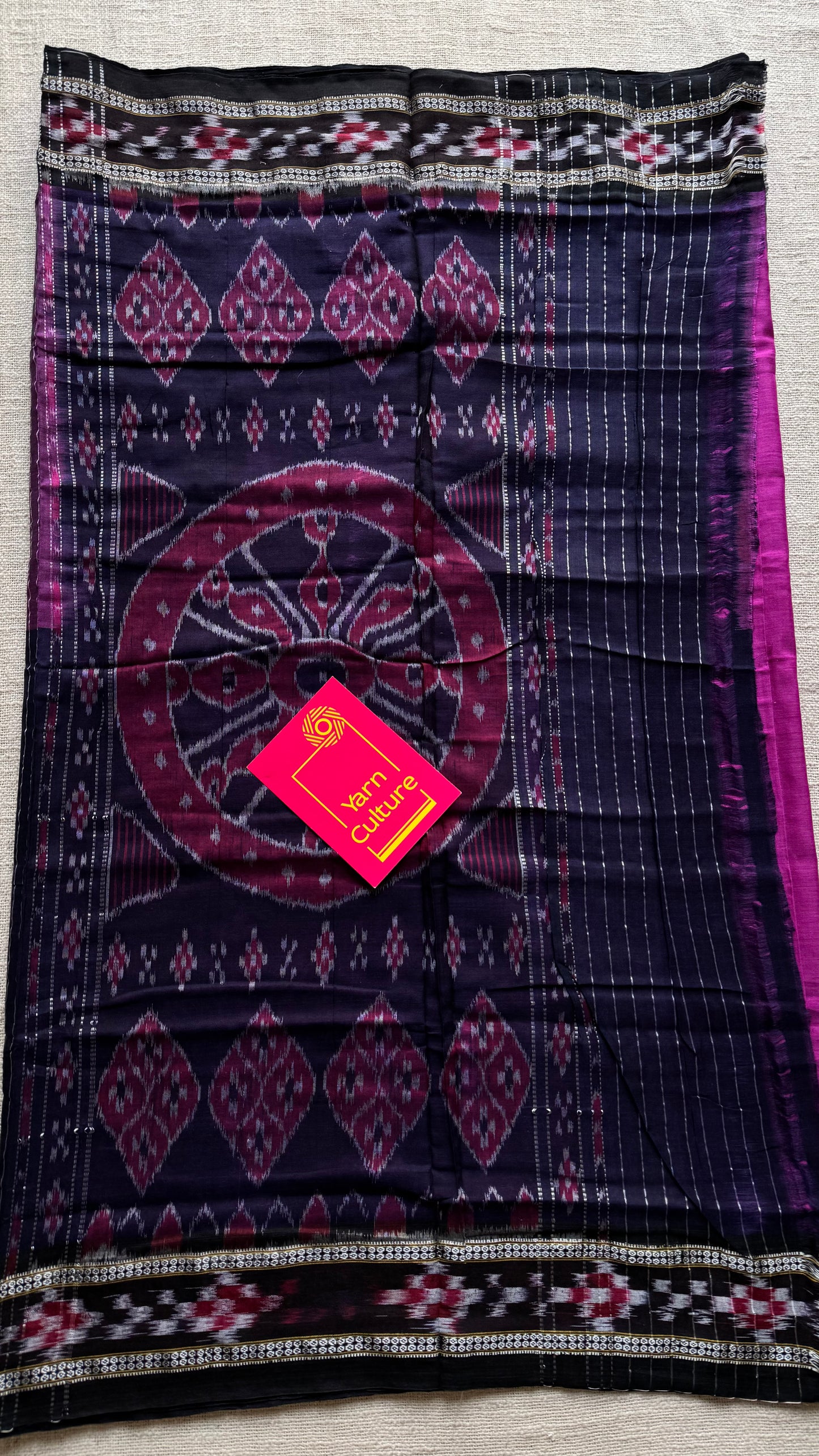Jamuni - purple pink Sambalpuri handloom cotton - YCHOTESJA205