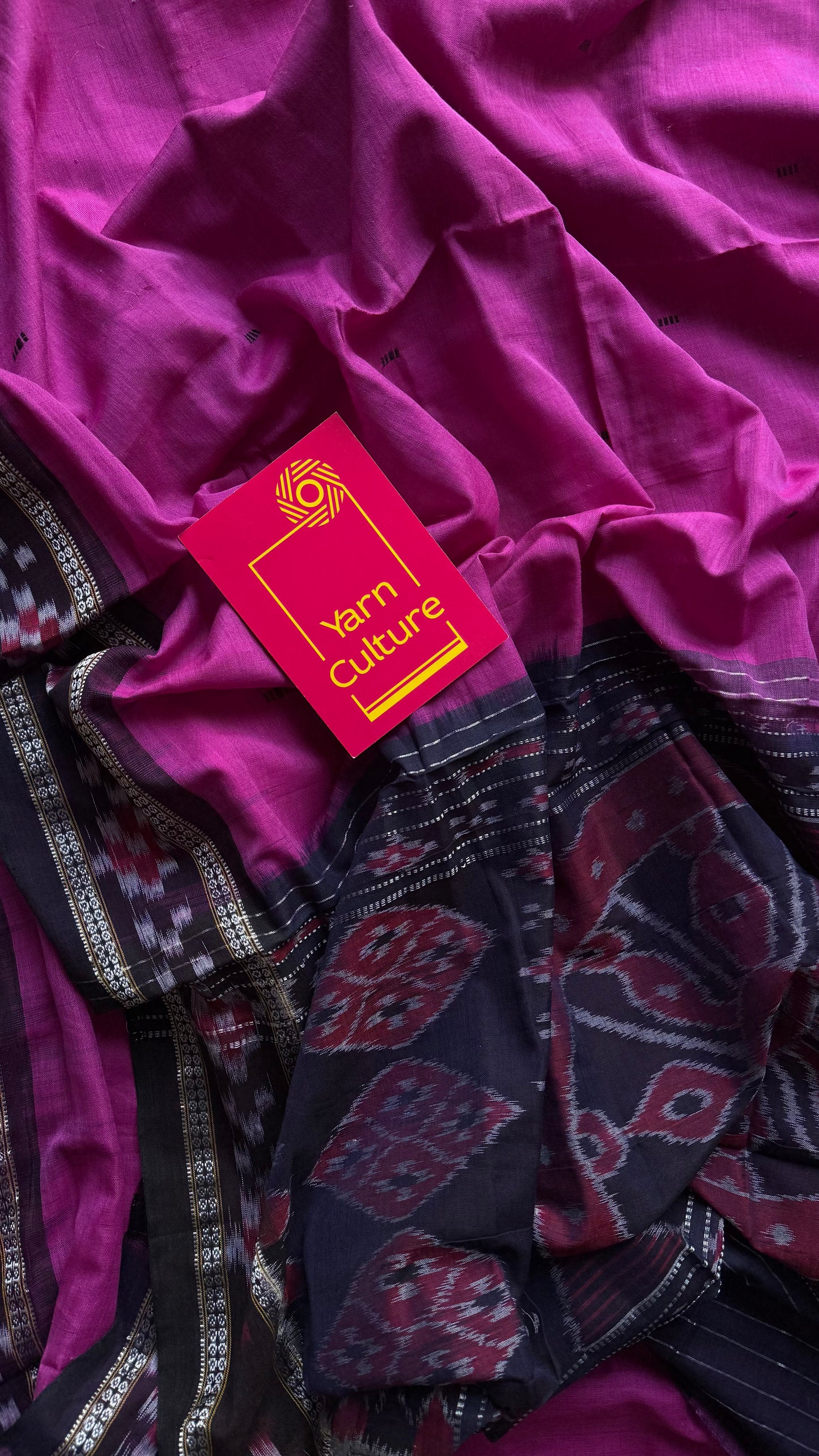 Jamuni - purple pink Sambalpuri handloom cotton - YCHOTESJA205