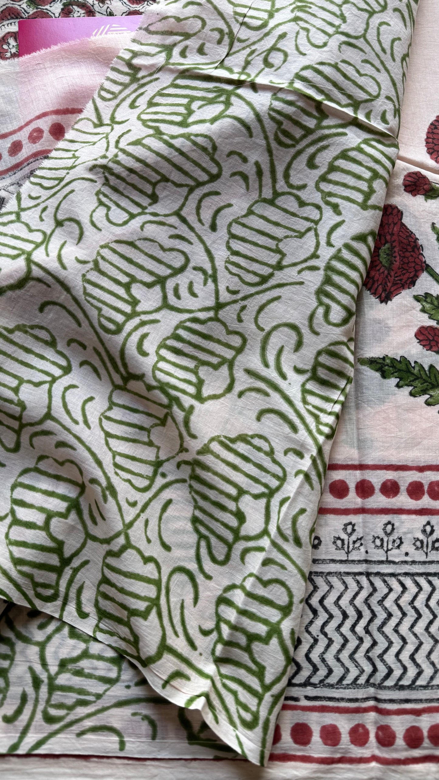 Gulbahar – a soft bloom of spring, block print, soft cotton - YCTOROCBP61