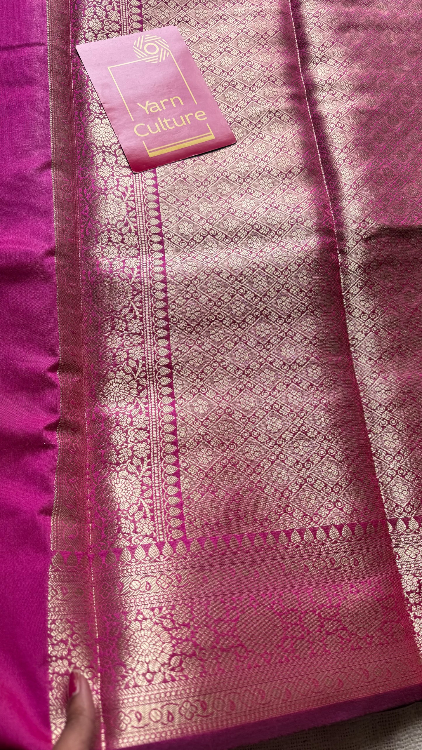 Ruby floral zari, Banarasi semi-georgette - YCDESE16
