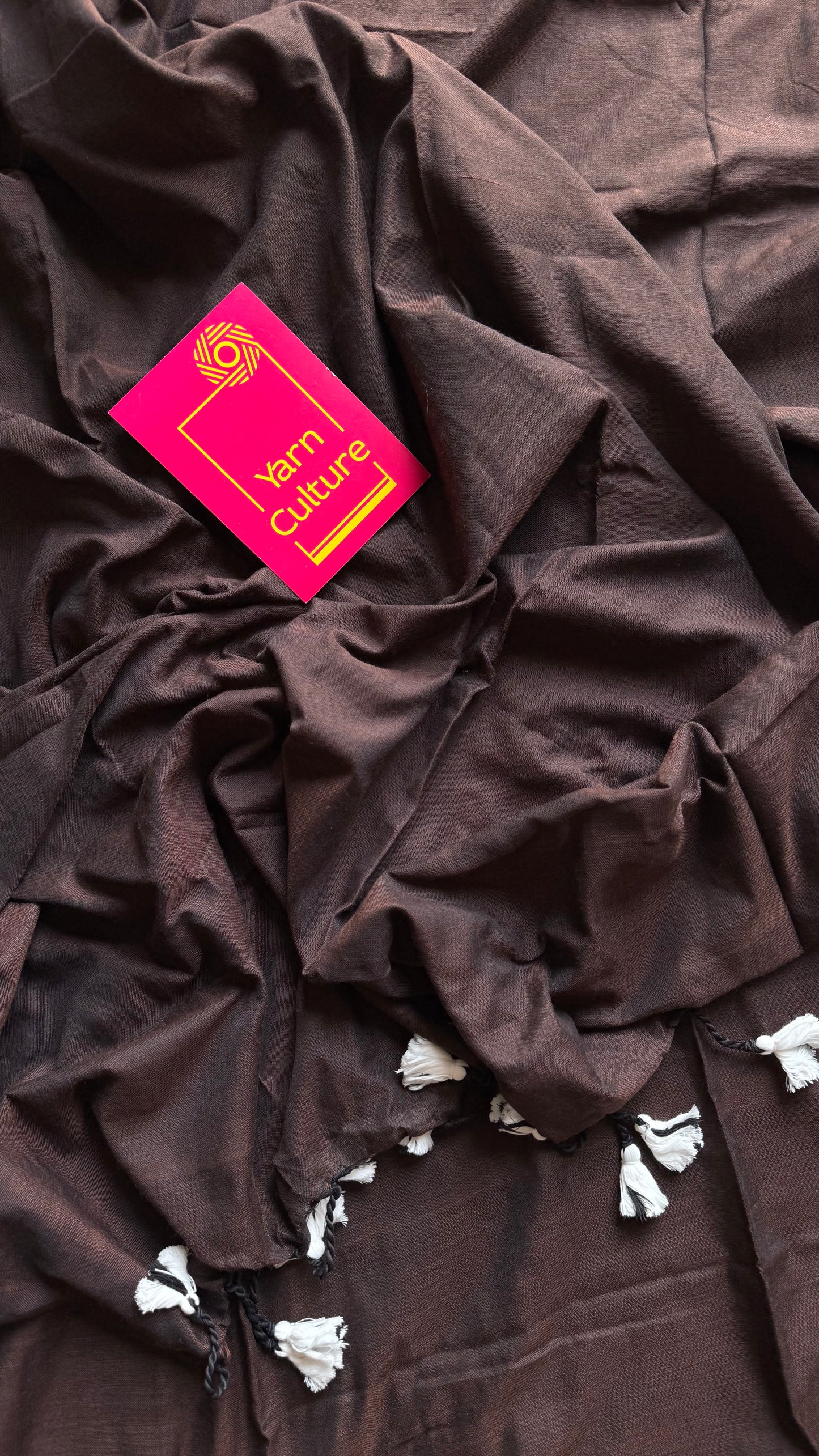 Brown soft cotton saree  - YCBCKCAP22