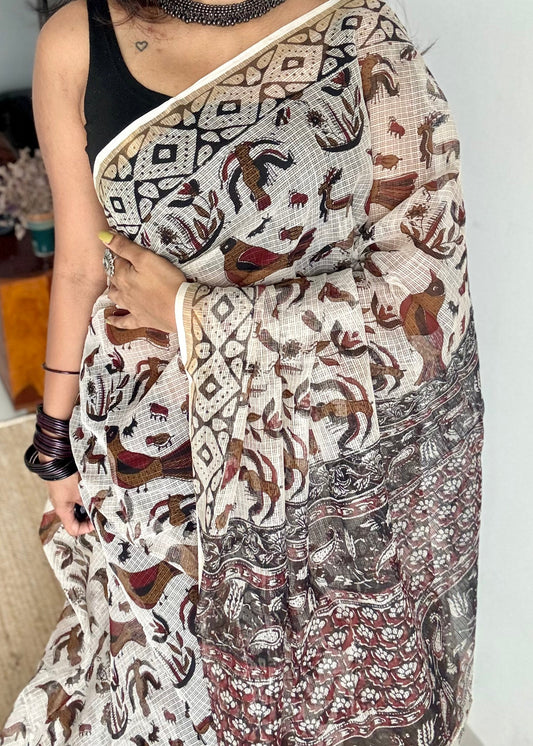 Jungle Noor, Kota Doria with zari border - YCTOROCBP71