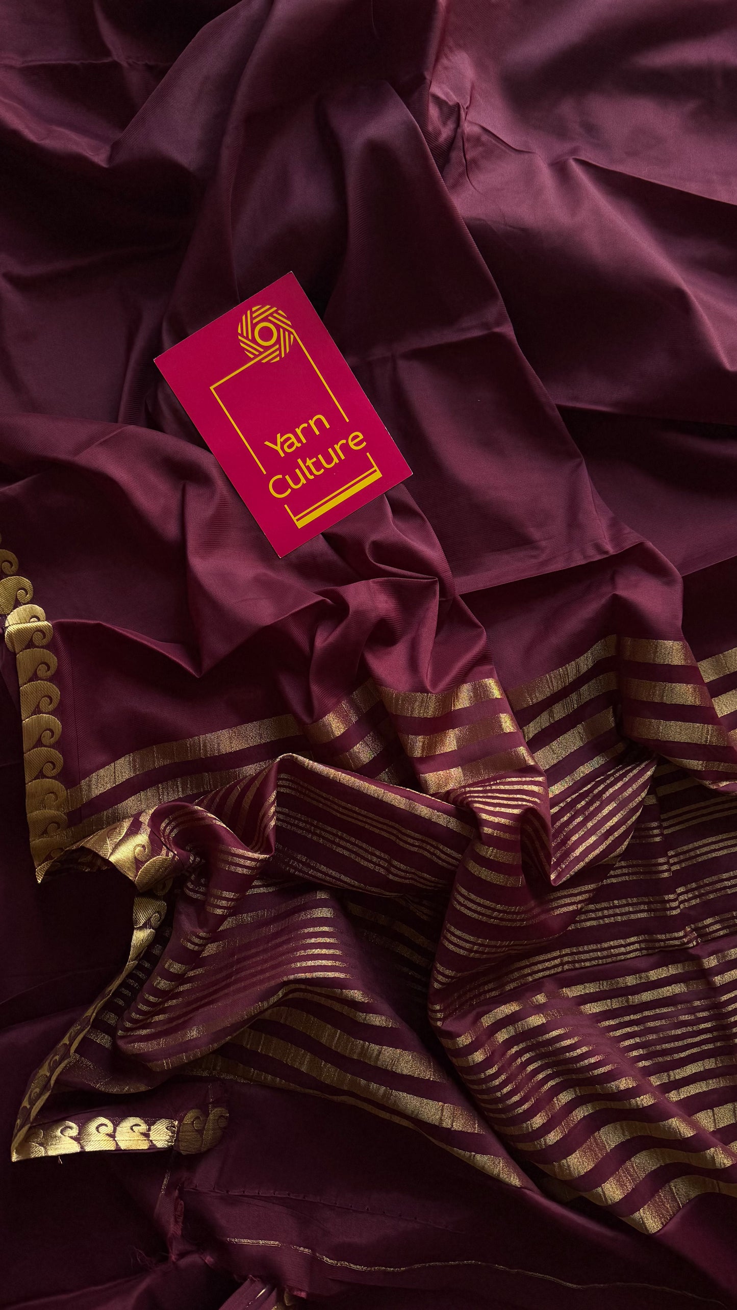Maroon Mysore semi crepe silk saree - YCLOKFE238