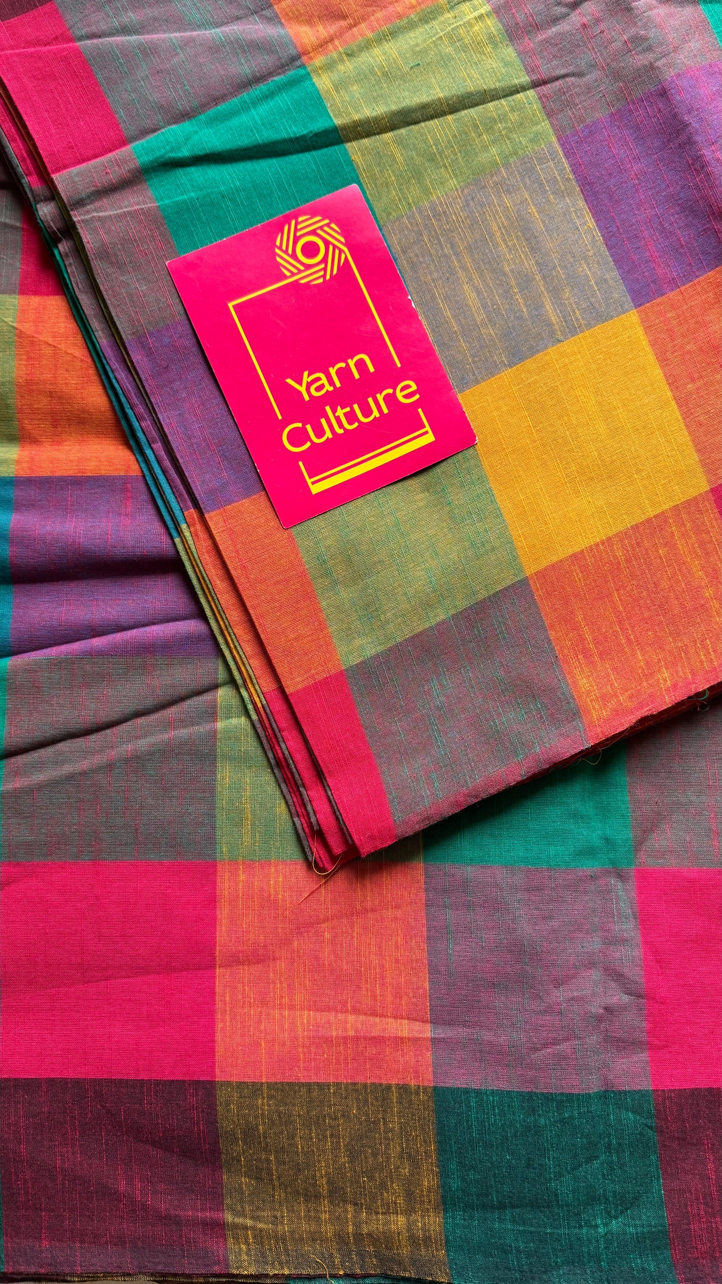 Multicoloured Madras Checks in Pure Cotton Fabric - YCSEFB01