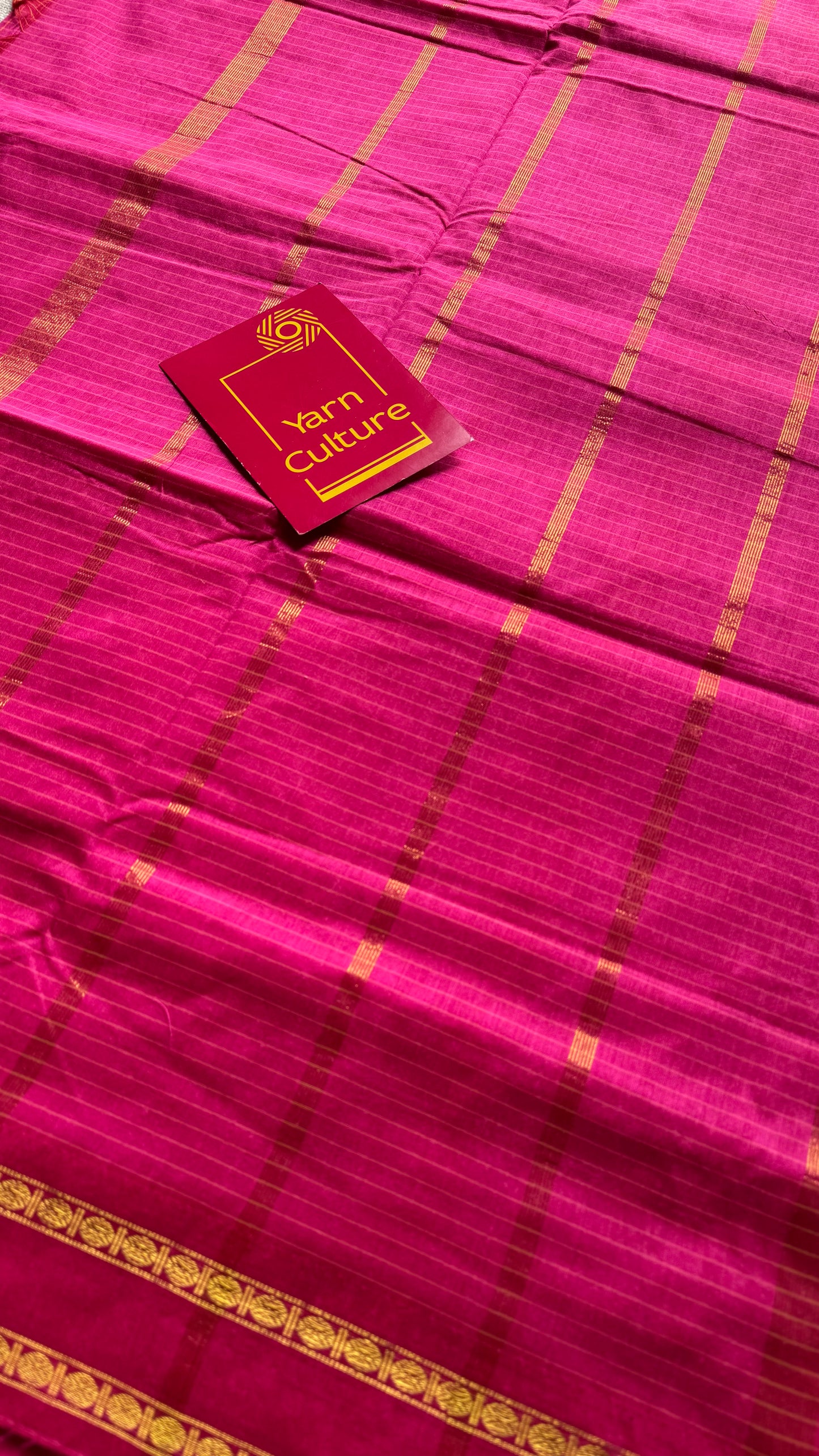 Hot pink, arani checks, cotton silk - YCCOTNJUAR07