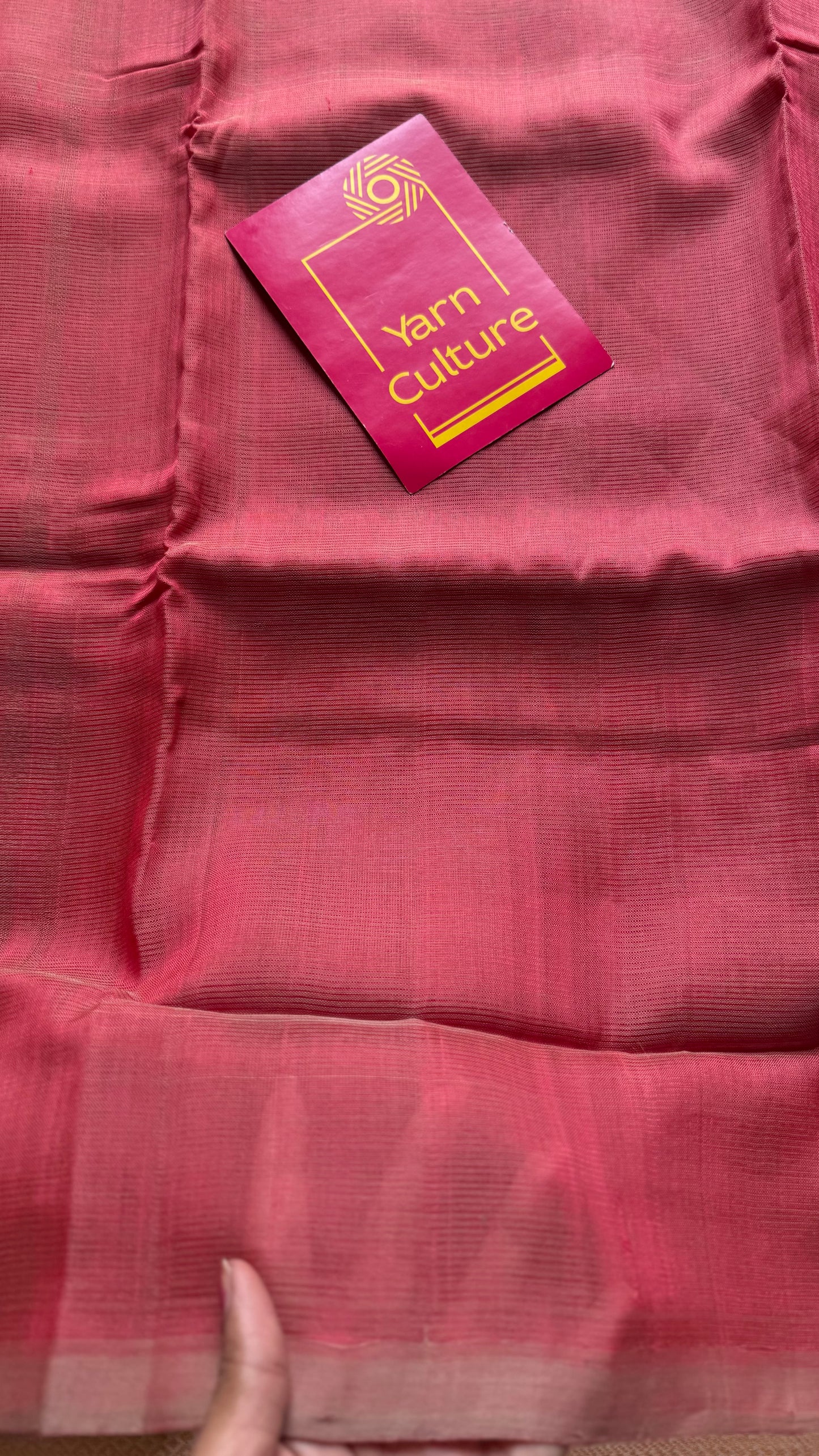 Plain red dual tone, mangalgiri silk cotton, handwoven, soft, light weight - YCWOTDMSAP221