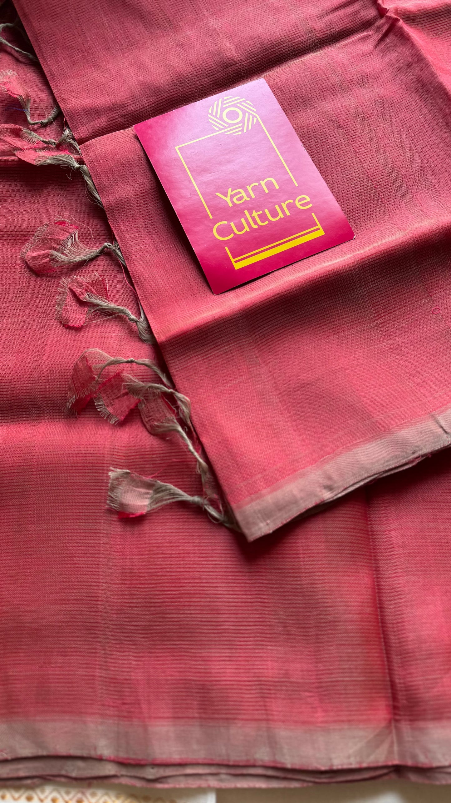 Plain red dual tone, mangalgiri silk cotton, handwoven, soft, light weight - YCWOTDMSAP221