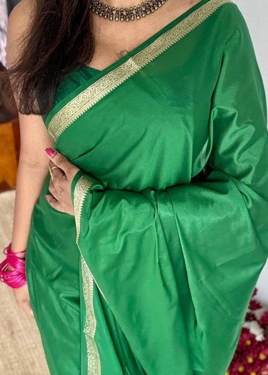 Dark green, Mysore semi-silk - YCDESE19