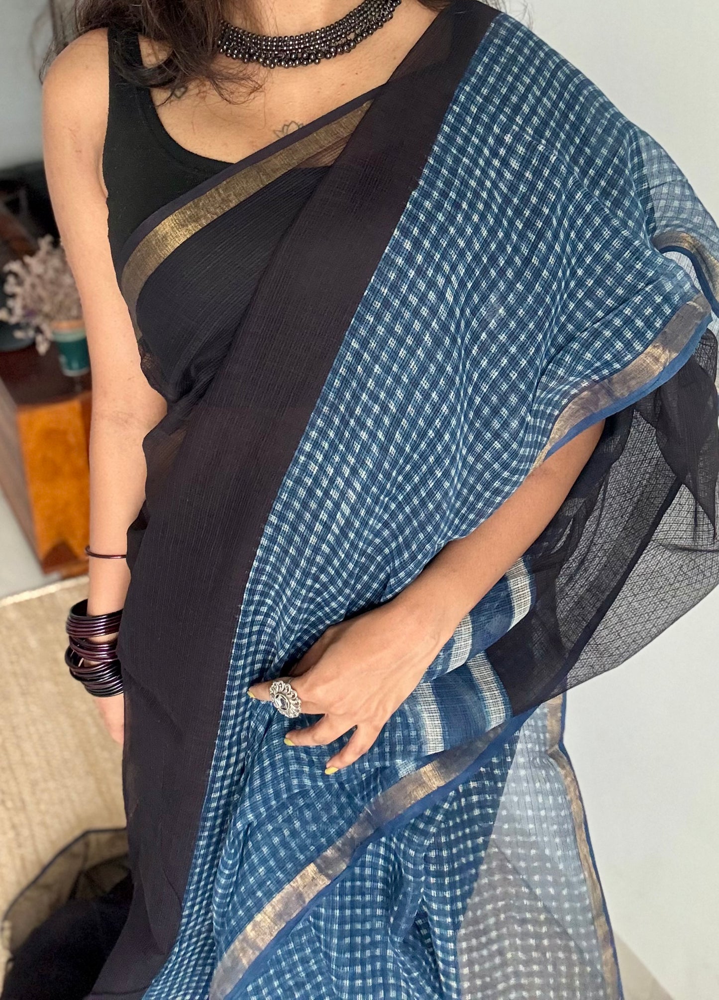 Raatrang, Kota Doria with zari border - YCTOROCBP79