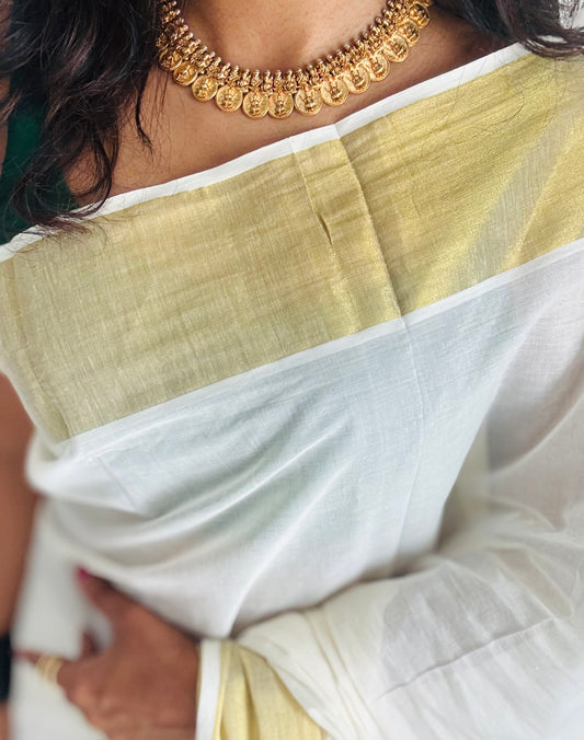 Coin necklace with small pearl and stud earrings - YCAGC130