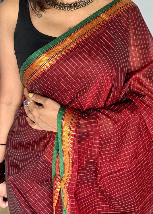 narayanpet saree, cotton silk blend saree, vidya balan saree, zari border saree, premium narayanpet saree, traditional cotton silk saree, lightweight festive saree